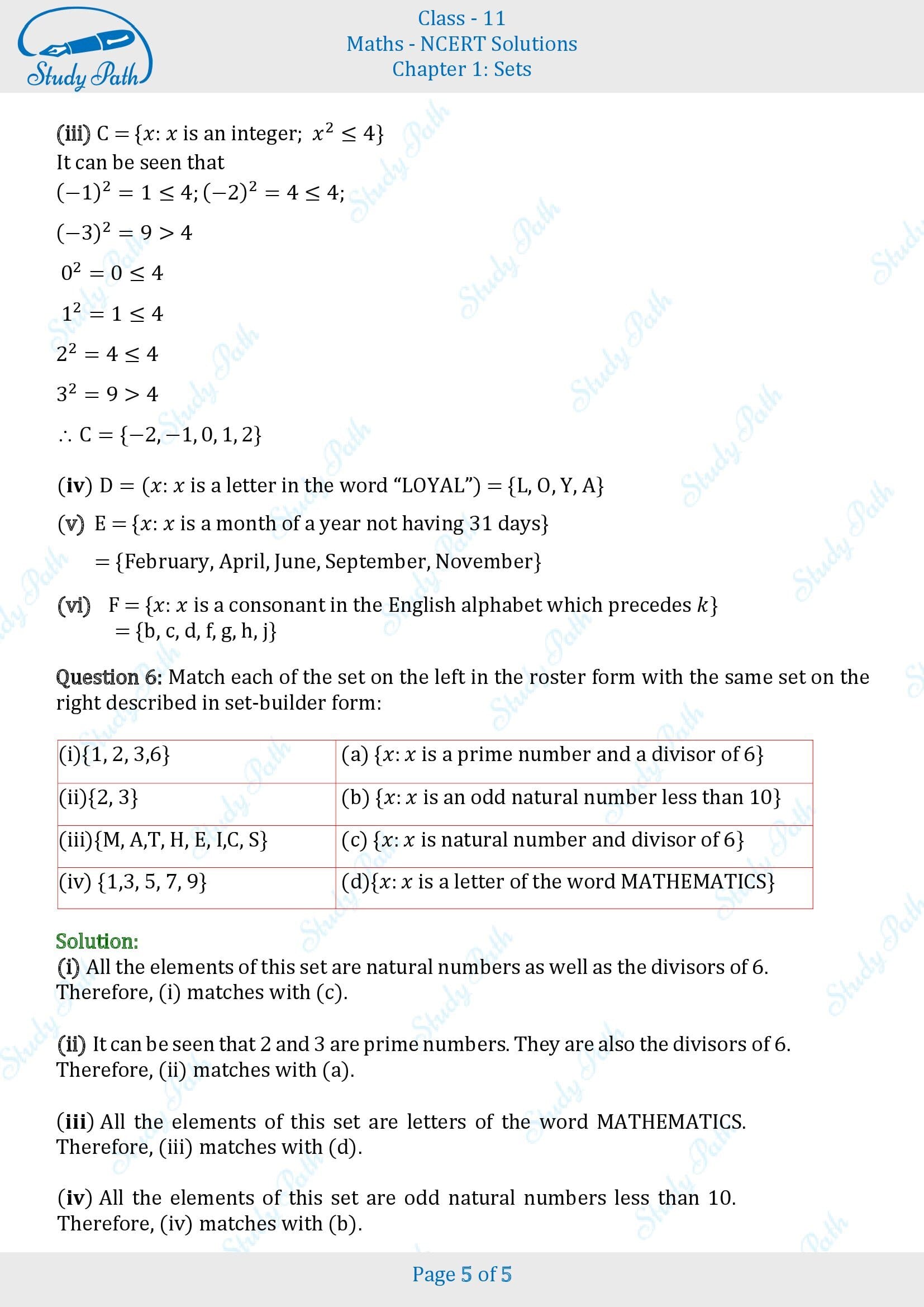 NCERT Solutions for Class 11 Maths Chapter 1 Sets Exercise 1.1 00005