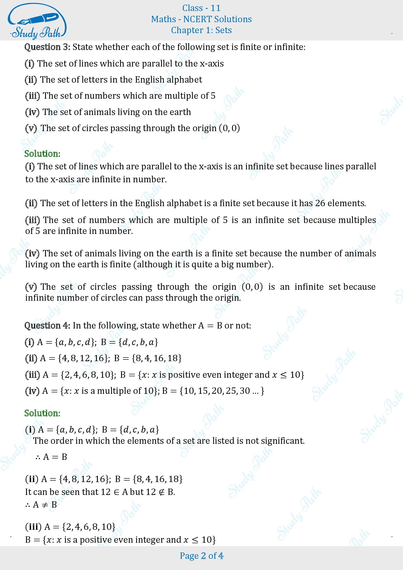 NCERT Solutions for Class 11 Maths Chapter 1 Sets Exercise 1.2 00002