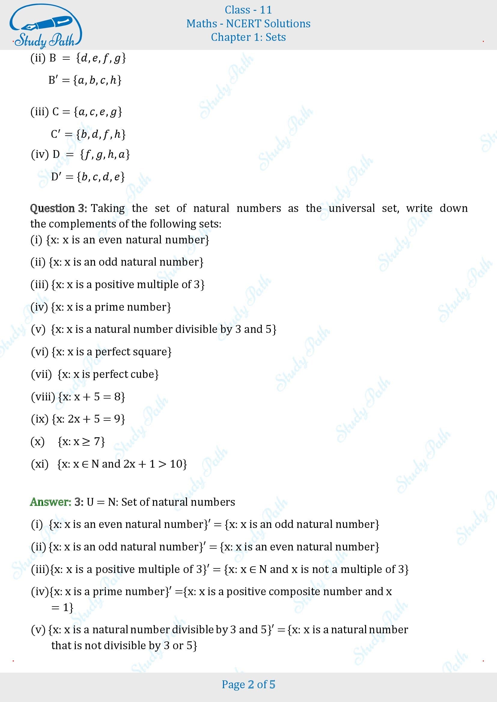 NCERT Solutions for Class 11 Maths Chapter 1 Sets Exercise 1.5 00002