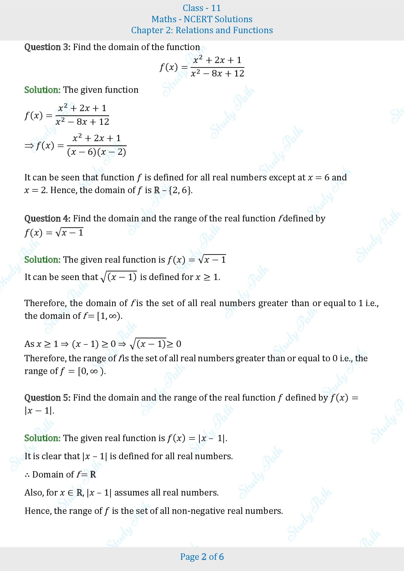 NCERT Solutions for Class 11 Maths Chapter 2 Relations and Functions Miscellaneous 2 00002