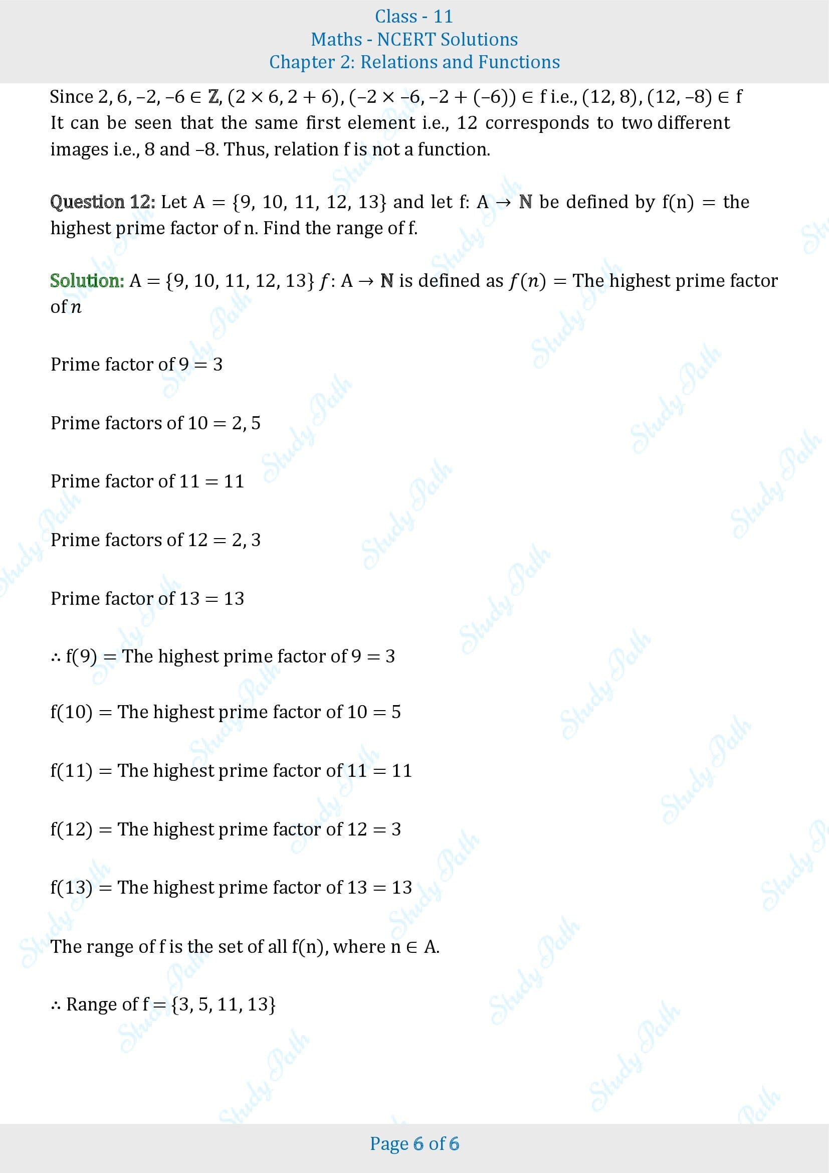 NCERT Solutions for Class 11 Maths Chapter 2 Relations and Functions Miscellaneous 2 00006