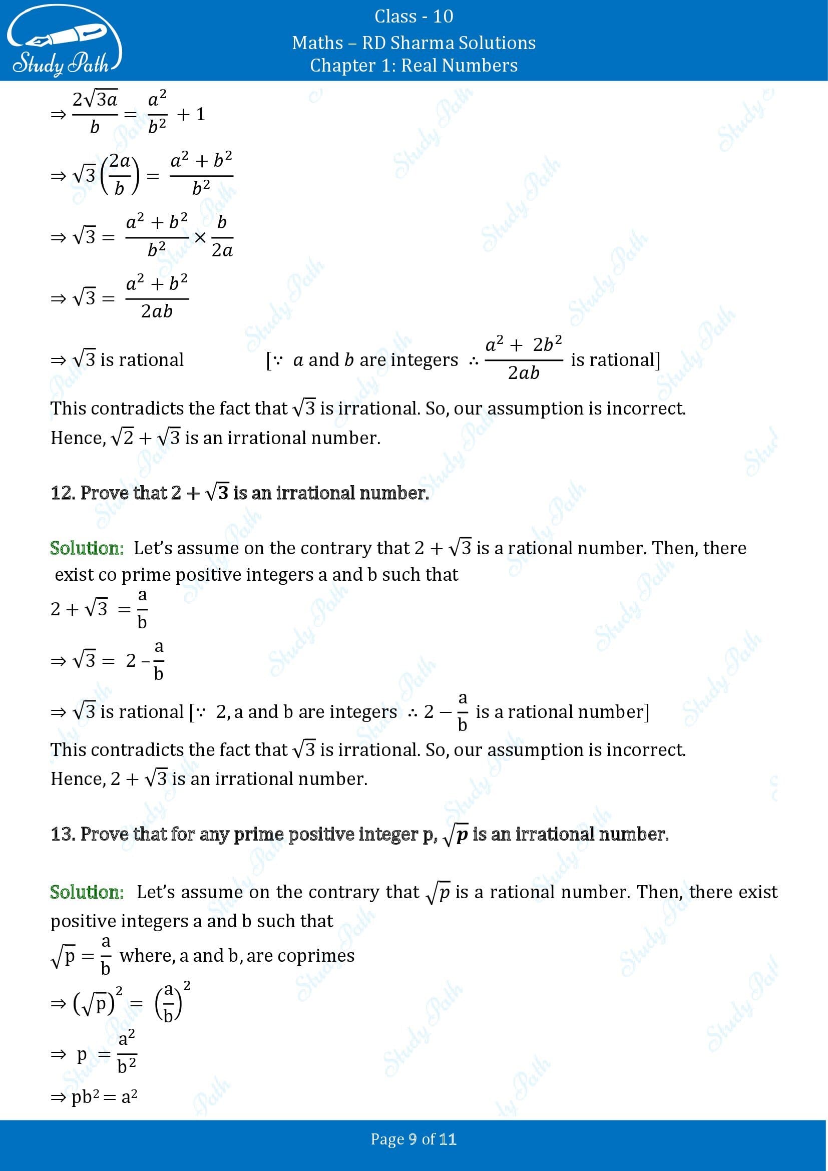 RD Sharma Solutions Class 10 Chapter 1 Real Numbers Exercise 1.3 00009