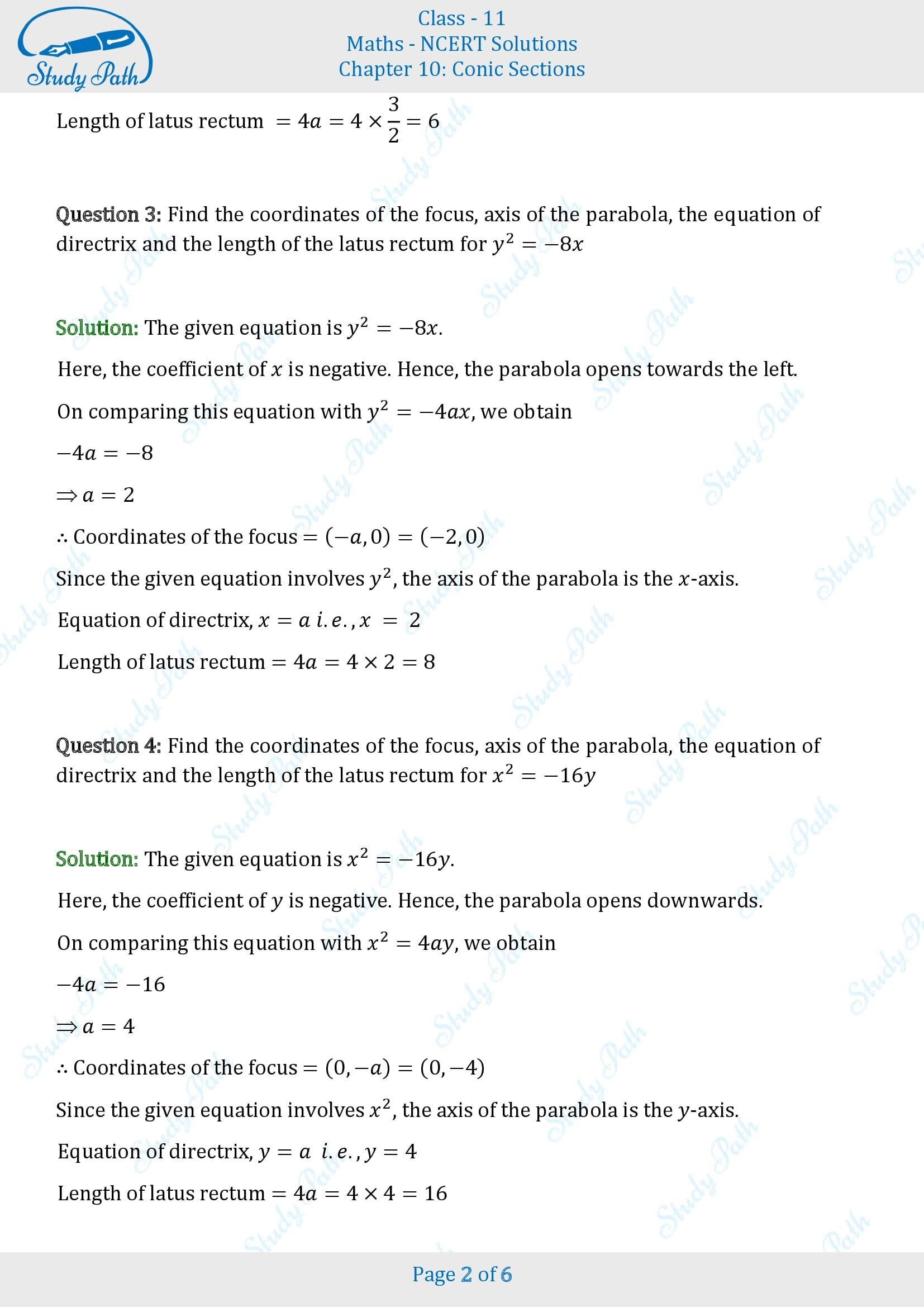 NCERT Solutions for Class 11 Maths Chapter 10 Conic Sections Exercise 10.2 00002