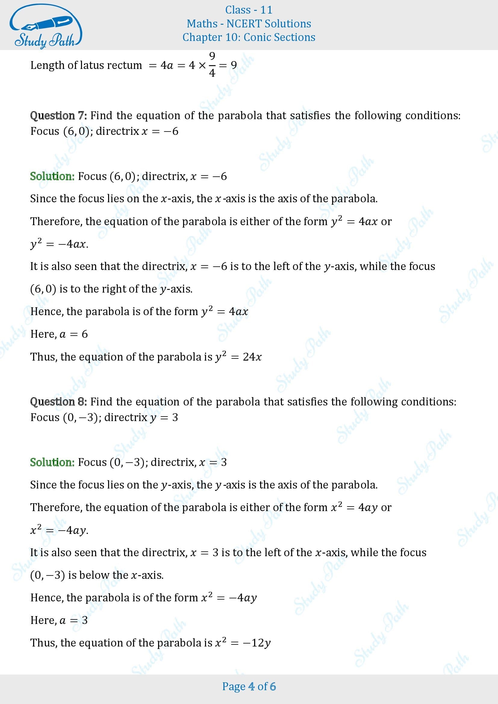 NCERT Solutions for Class 11 Maths Chapter 10 Conic Sections Exercise 10.2 00004