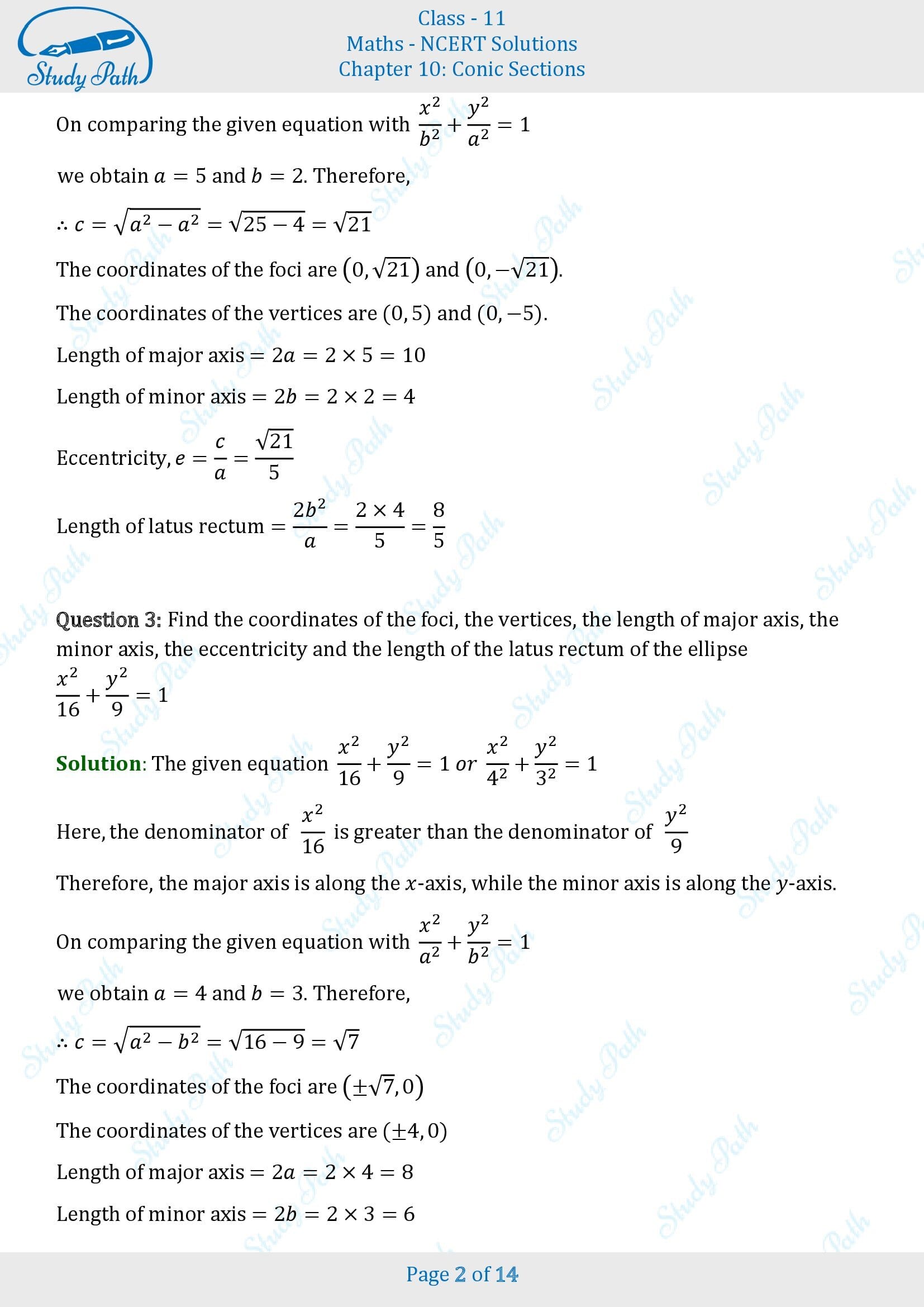 NCERT Solutions for Class 11 Maths Chapter 10 Conic Sections Exercise 10.3 00002