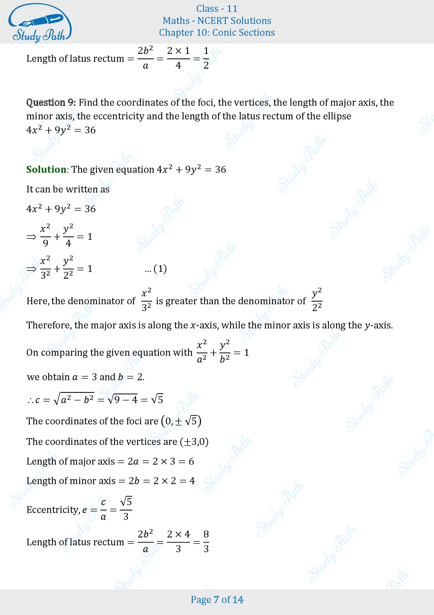 NCERT Solutions for Class 11 Maths Chapter 10 Conic Sections Exercise 10.3 00007