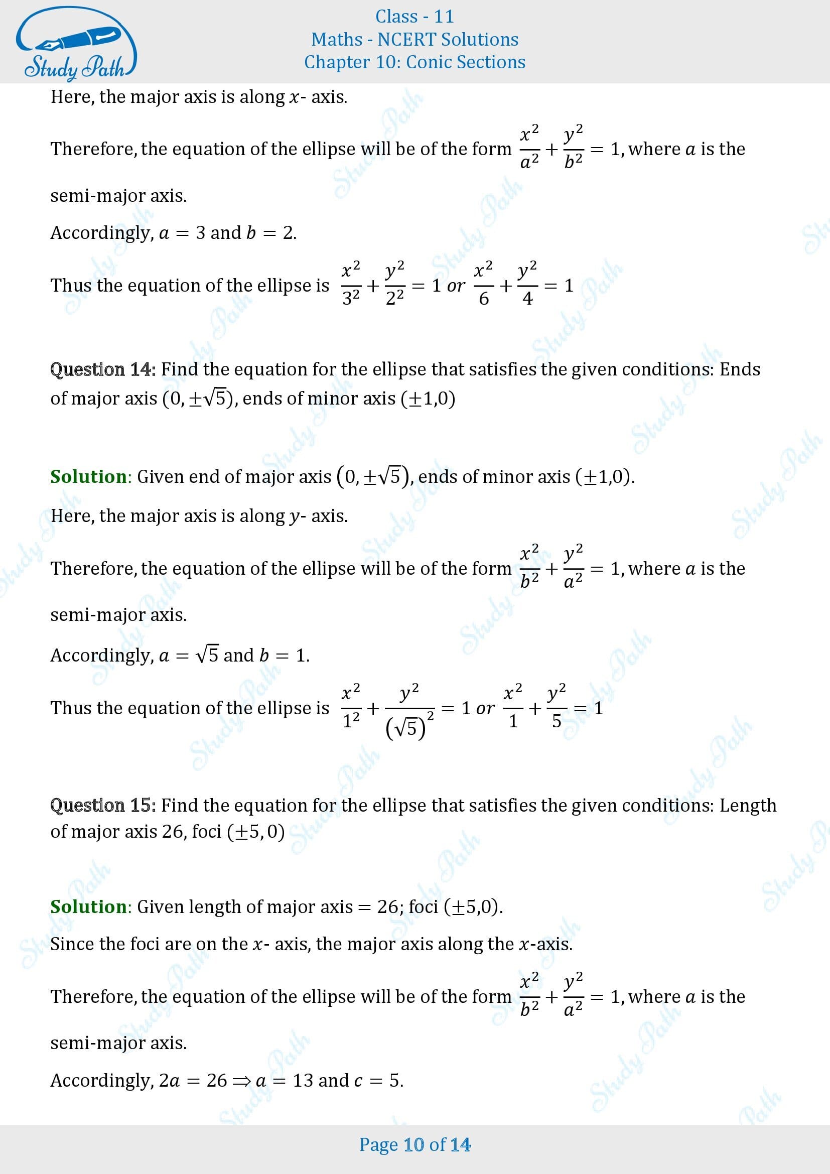 NCERT Solutions for Class 11 Maths Chapter 10 Conic Sections Exercise 10.3 00010