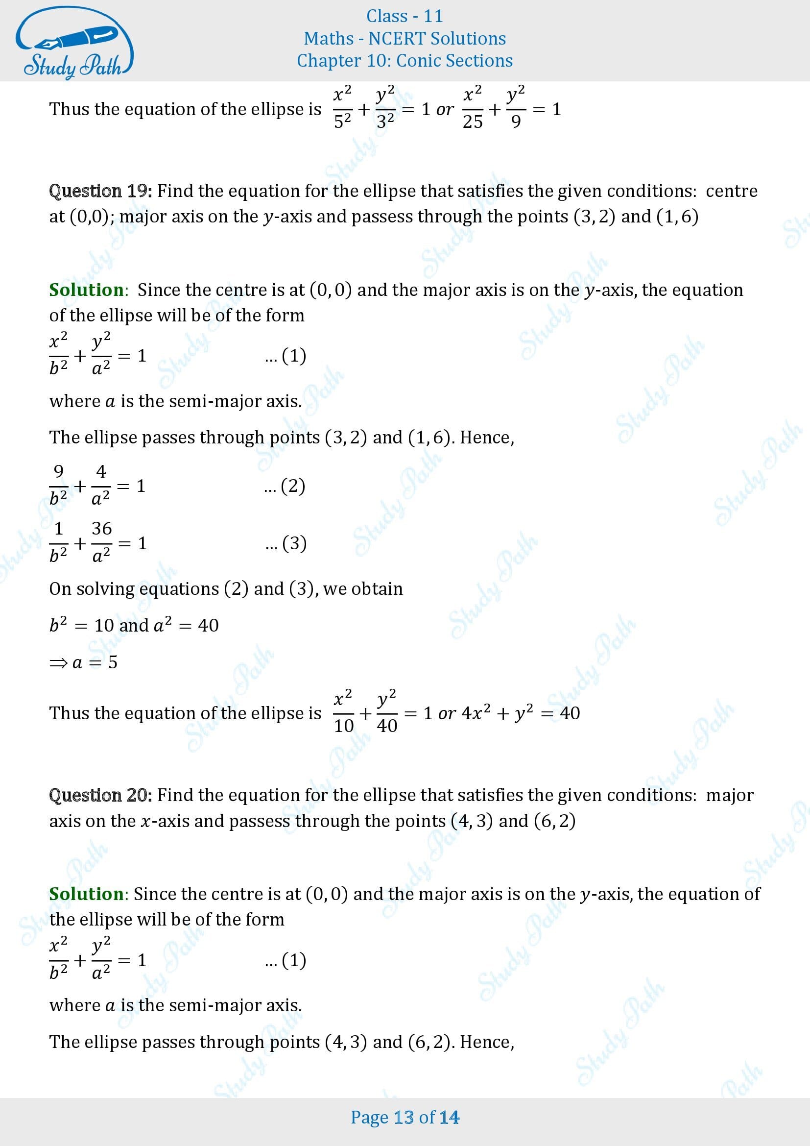 NCERT Solutions for Class 11 Maths Chapter 10 Conic Sections Exercise 10.3 00013