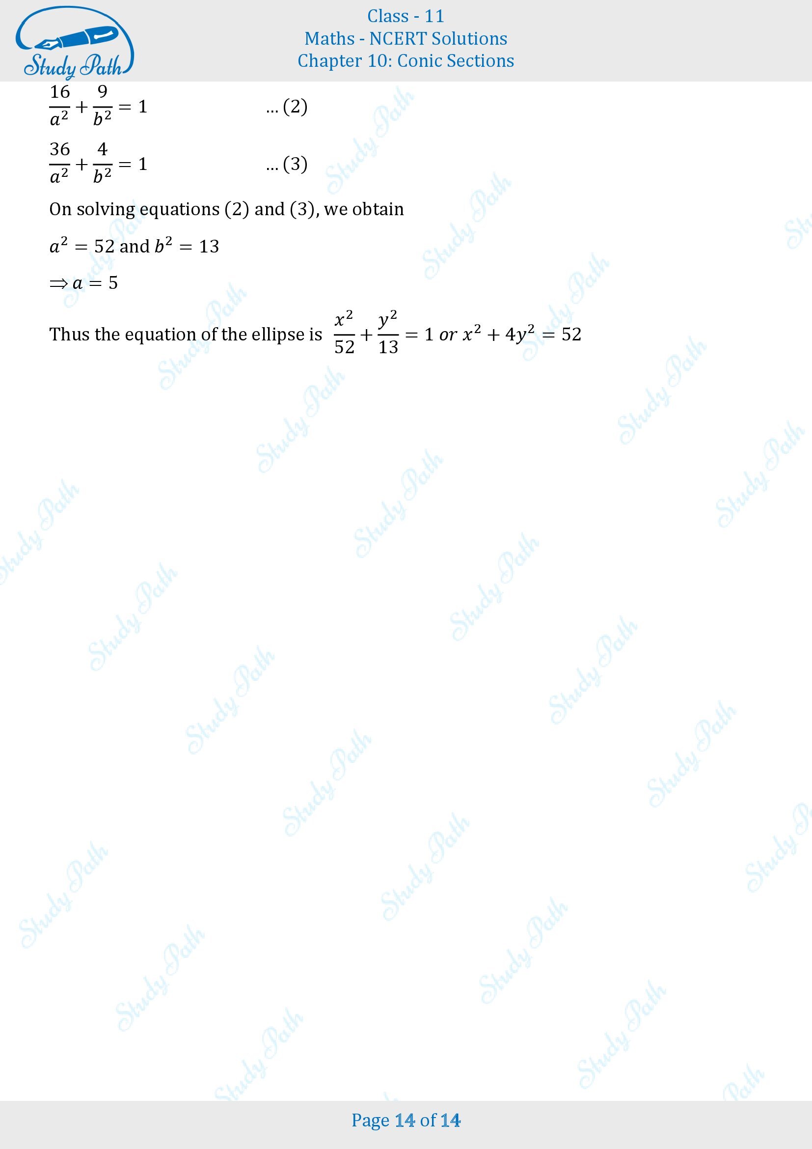 NCERT Solutions for Class 11 Maths Chapter 10 Conic Sections Exercise 10.3 00014