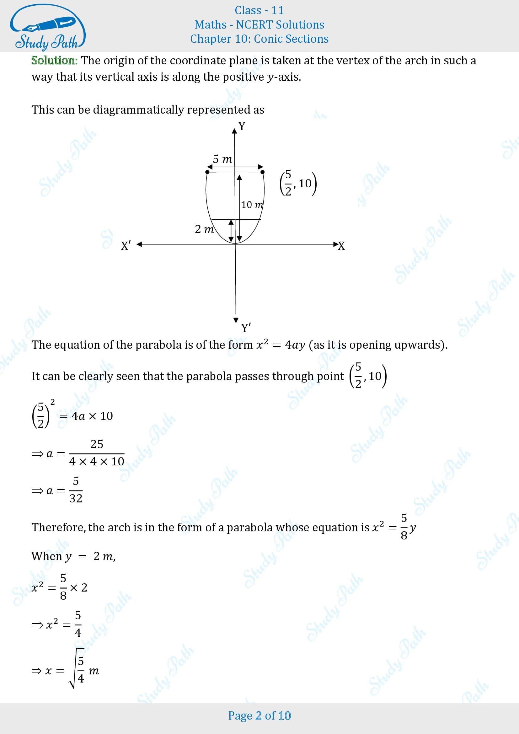 NCERT Solutions for Class 11 Maths Chapter 10 Conic Sections Miscellaneous 10 00002