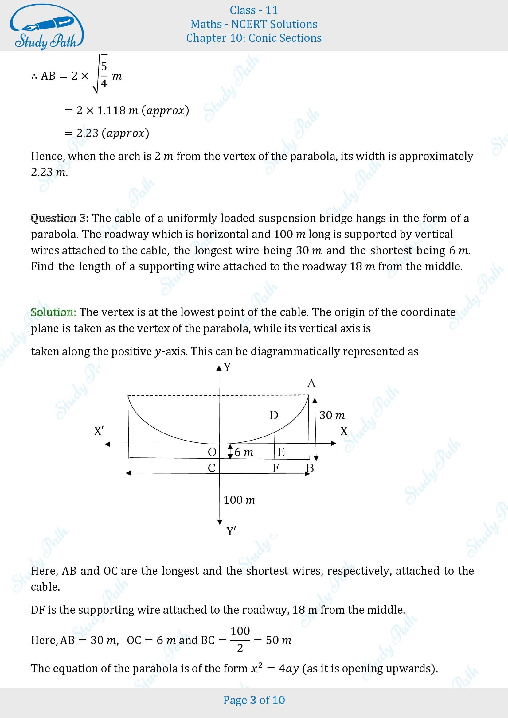 NCERT Solutions for Class 11 Maths Chapter 10 Conic Sections Miscellaneous 10 00003