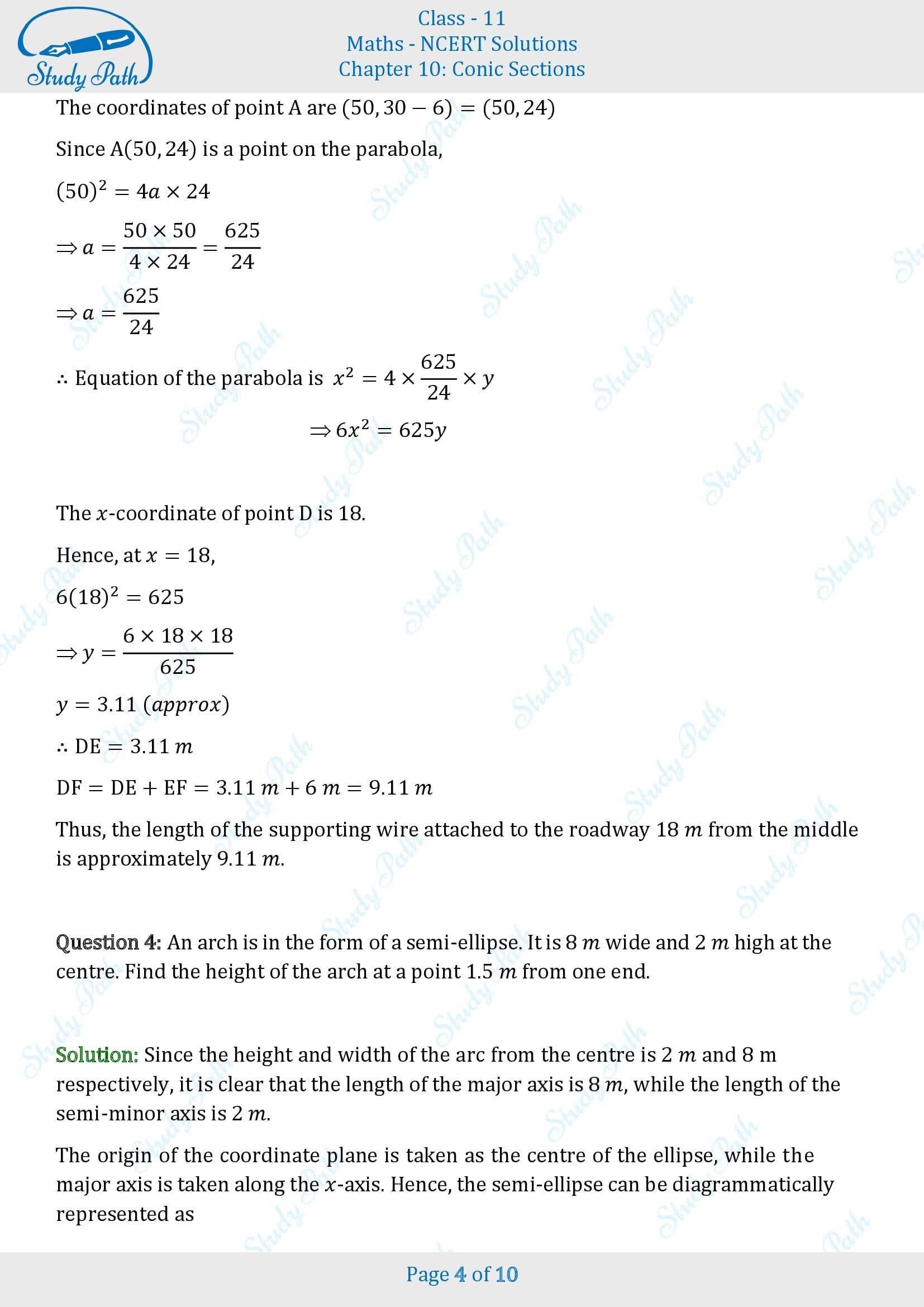 NCERT Solutions for Class 11 Maths Chapter 10 Conic Sections Miscellaneous 10 00004