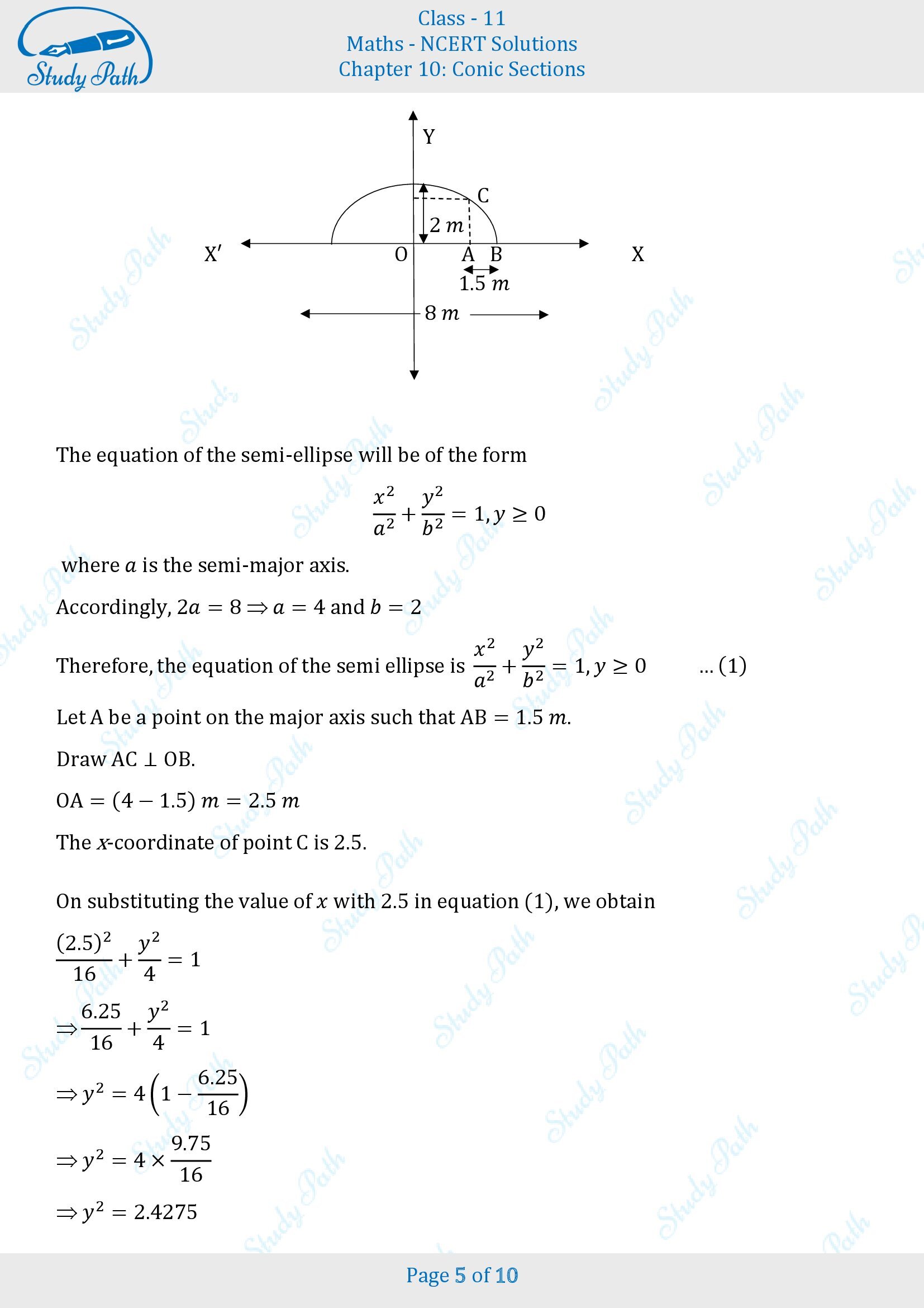 NCERT Solutions for Class 11 Maths Chapter 10 Conic Sections Miscellaneous 10 00005