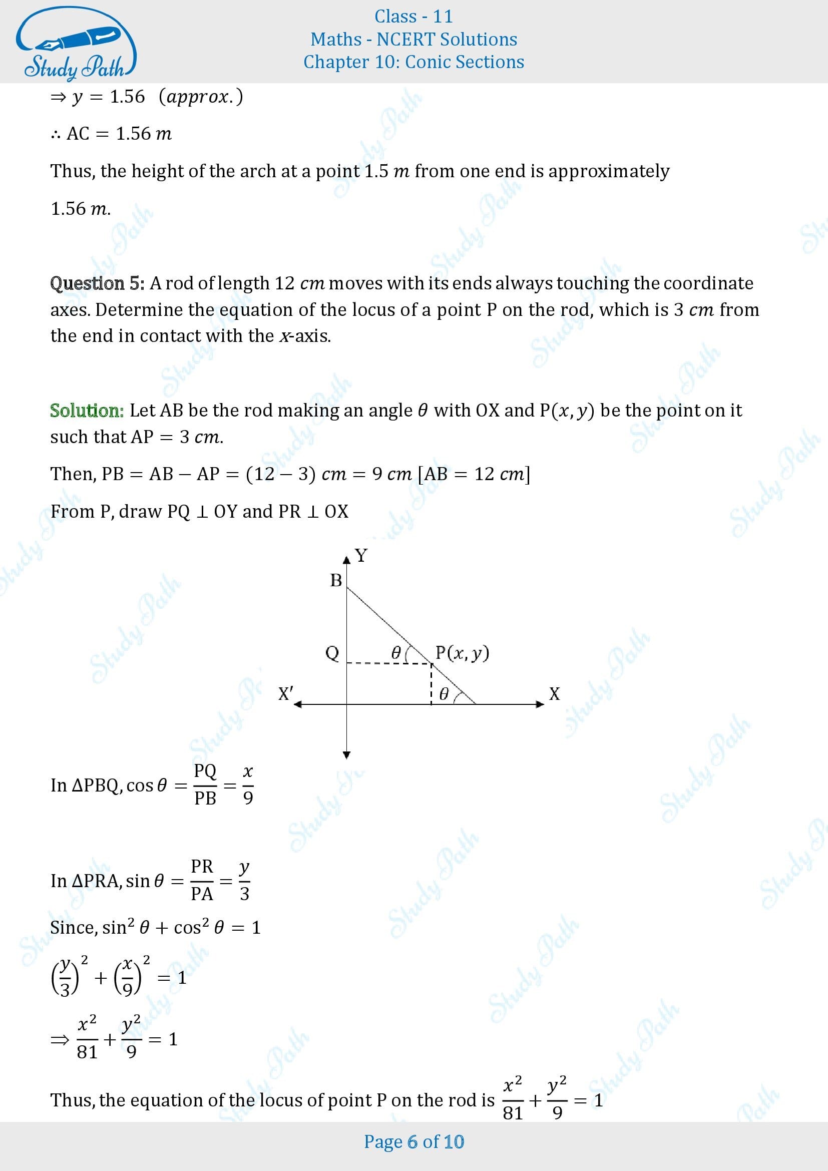 NCERT Solutions for Class 11 Maths Chapter 10 Conic Sections Miscellaneous 10 00006