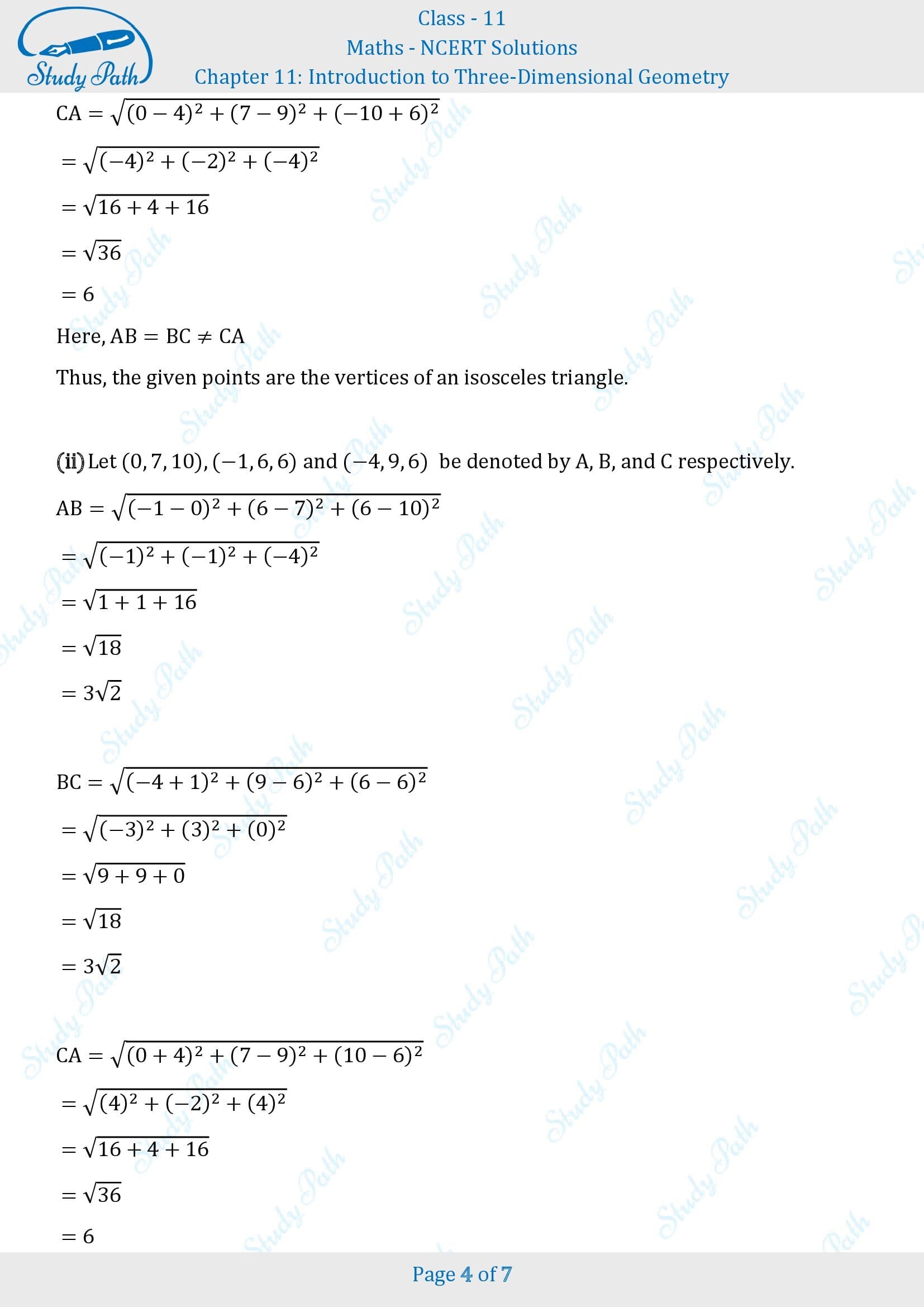 NCERT Solutions for Class 11 Maths Chapter 11 Introduction to Three Dimentional Geometry Exercise 11.2 00004