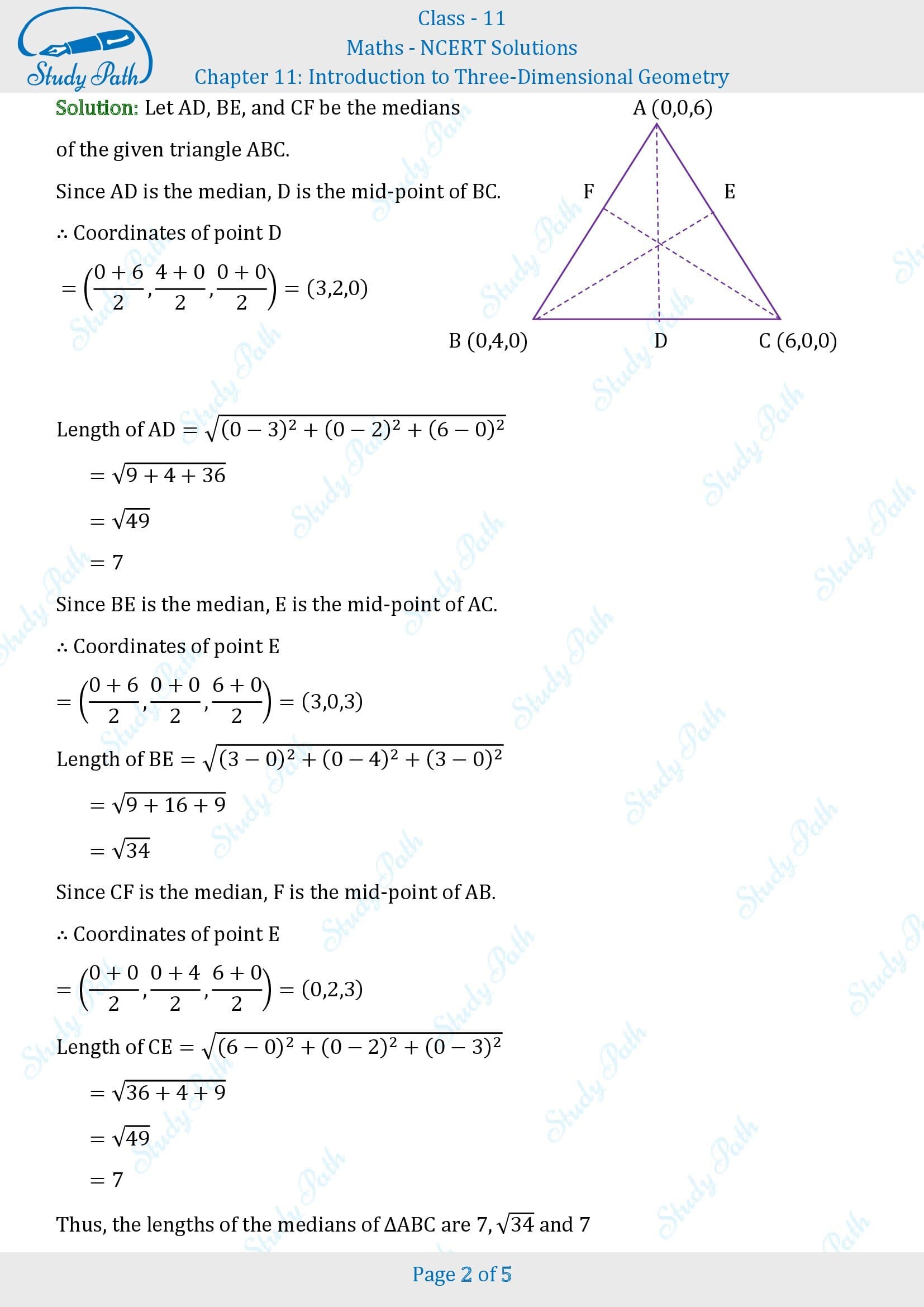 NCERT Solutions for Class 11 Maths Chapter 11 Introduction to Three Dimentional Geometry Miscellaneous 11 00002