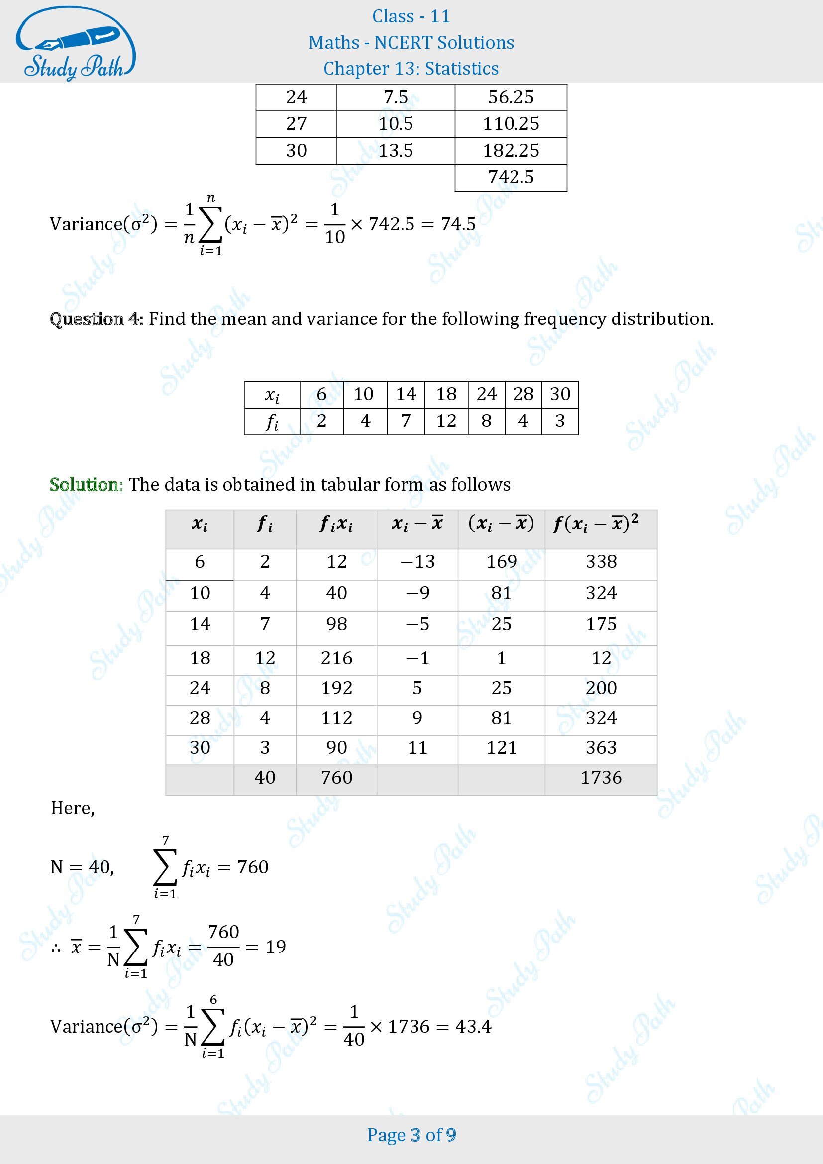 NCERT Solutions for Class 11 Maths Chapter 13 Statistics Exercise 13.2 00003