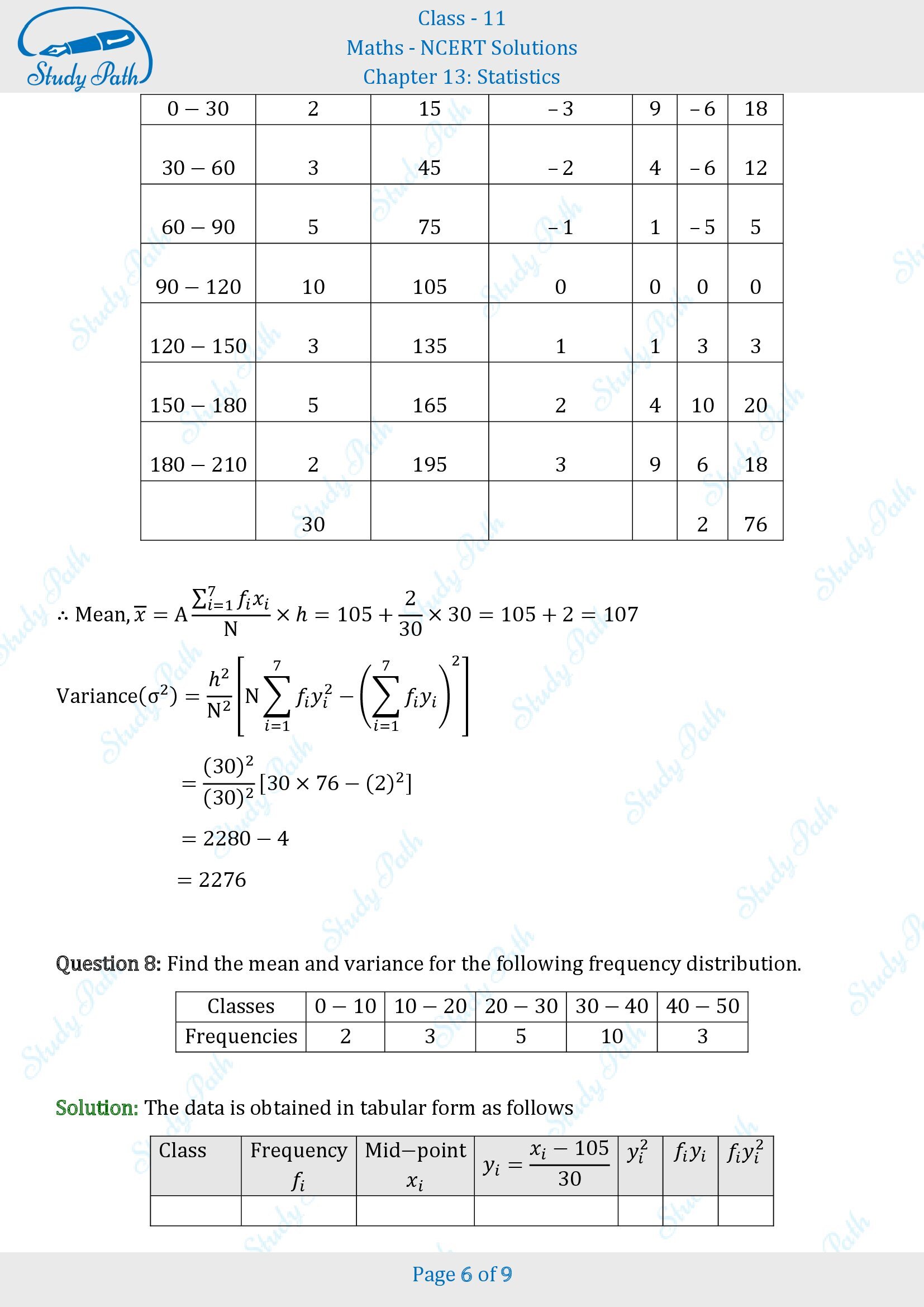 NCERT Solutions for Class 11 Maths Chapter 13 Statistics Exercise 13.2 00006