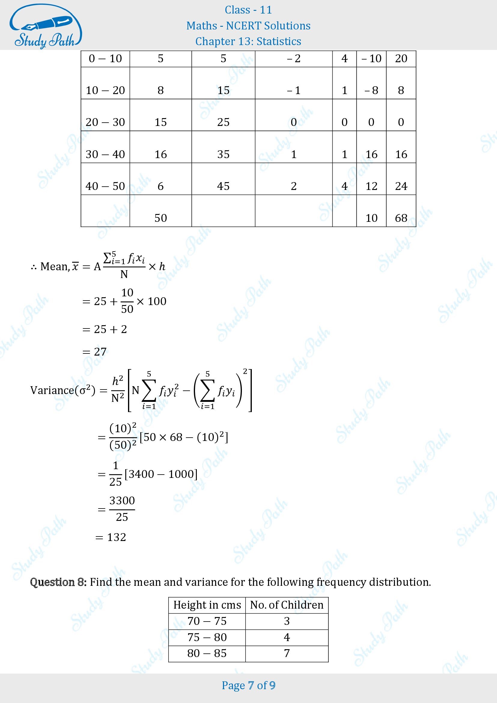 NCERT Solutions for Class 11 Maths Chapter 13 Statistics Exercise 13.2 00007