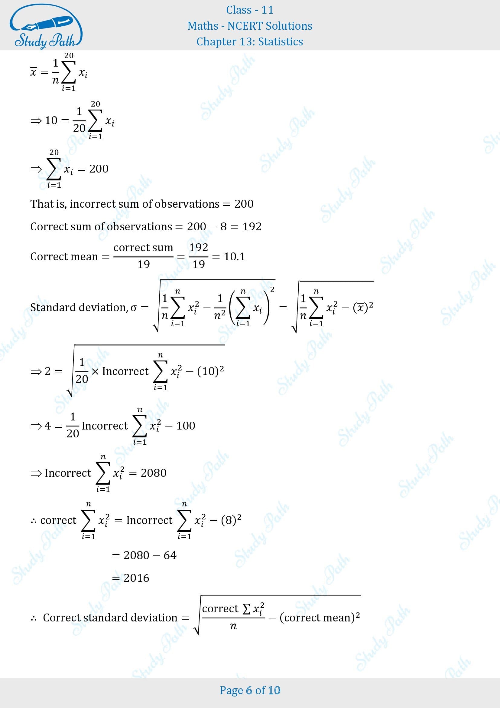 NCERT Solutions for Class 11 Maths Chapter 13 Statistics Miscellaneous 13 00006