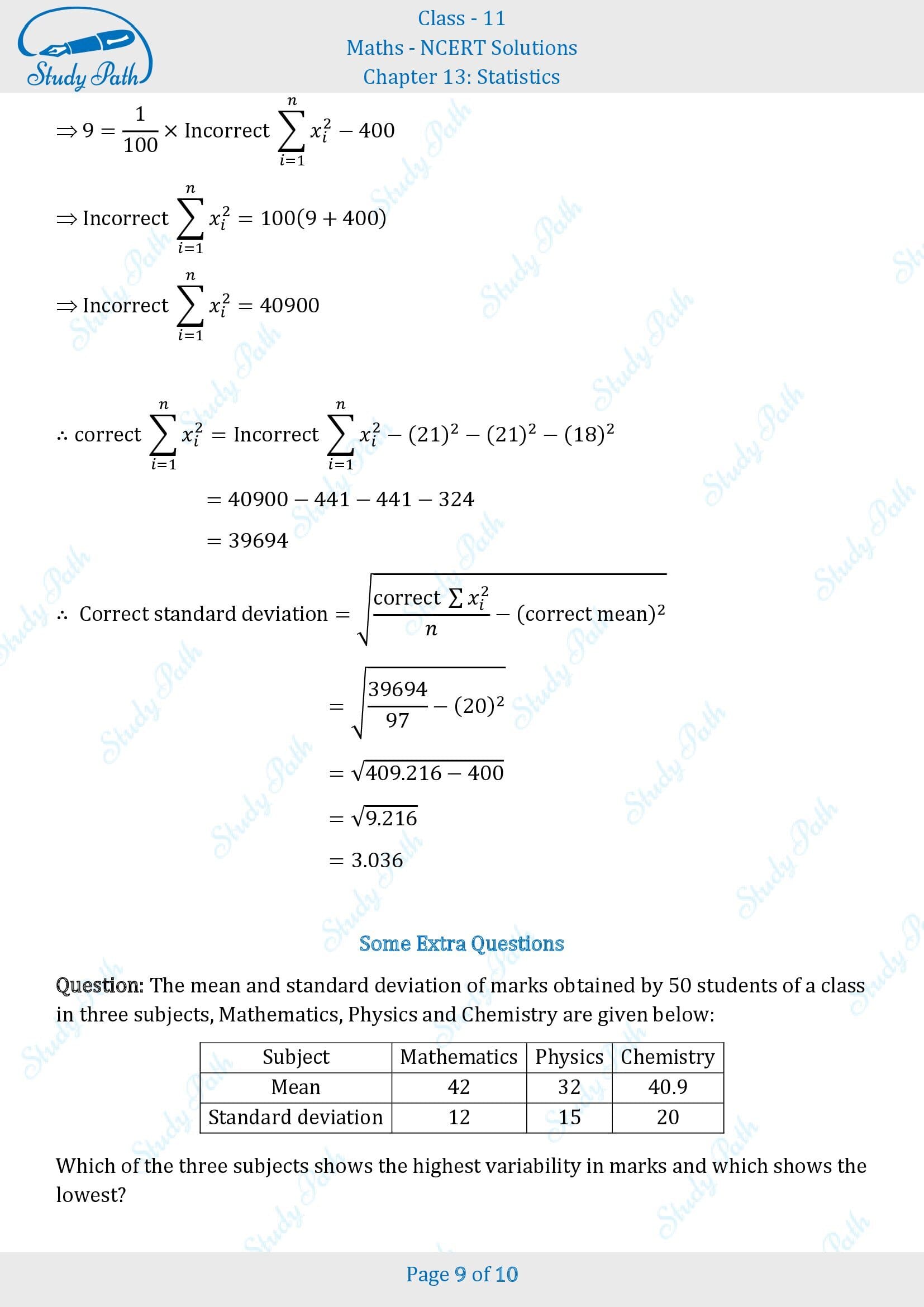 NCERT Solutions for Class 11 Maths Chapter 13 Statistics Miscellaneous 13 00009