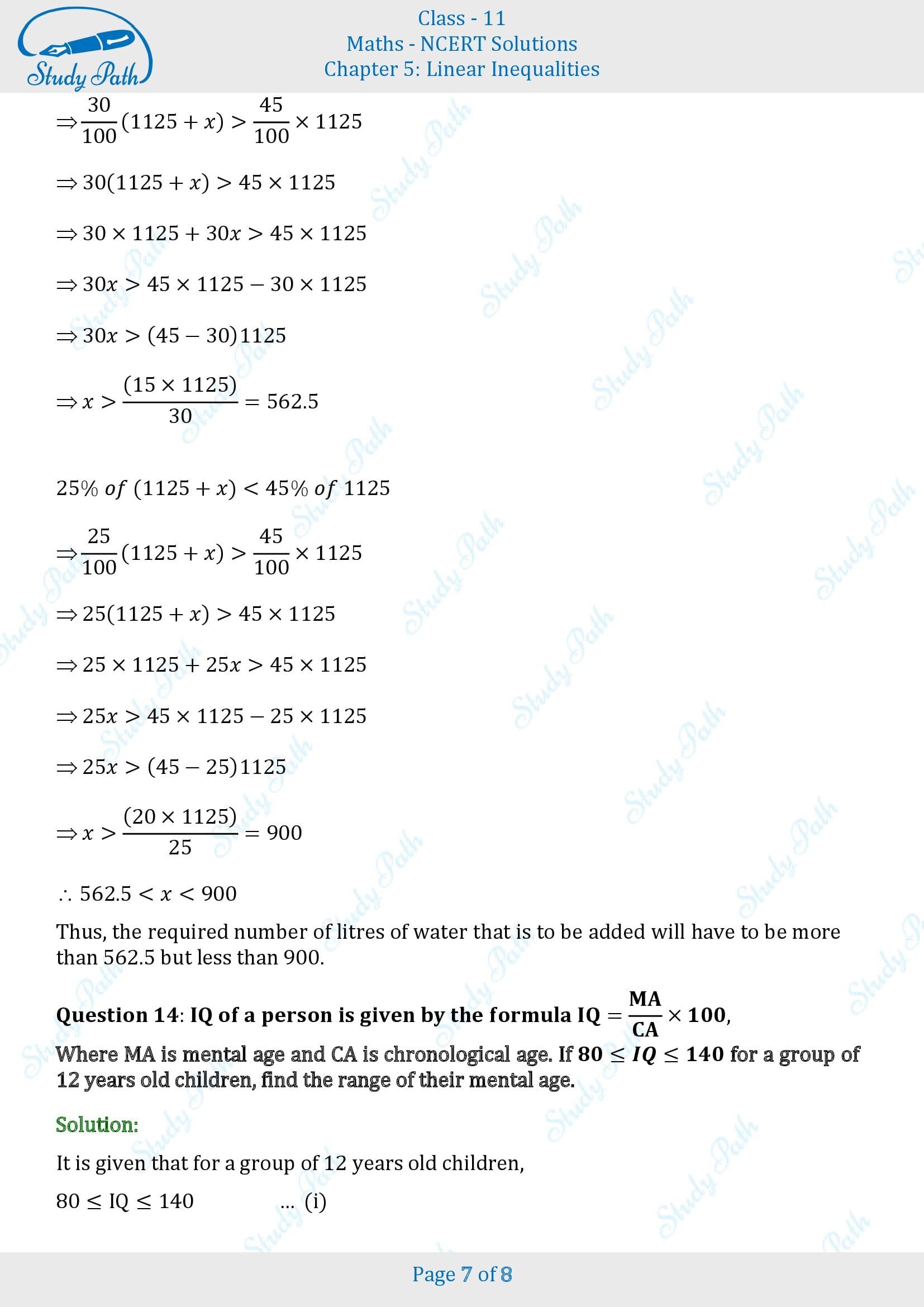 NCERT Solutions for Class 11 Maths Chapter 5 Linear Inequalities Miscellaneous 5 00007