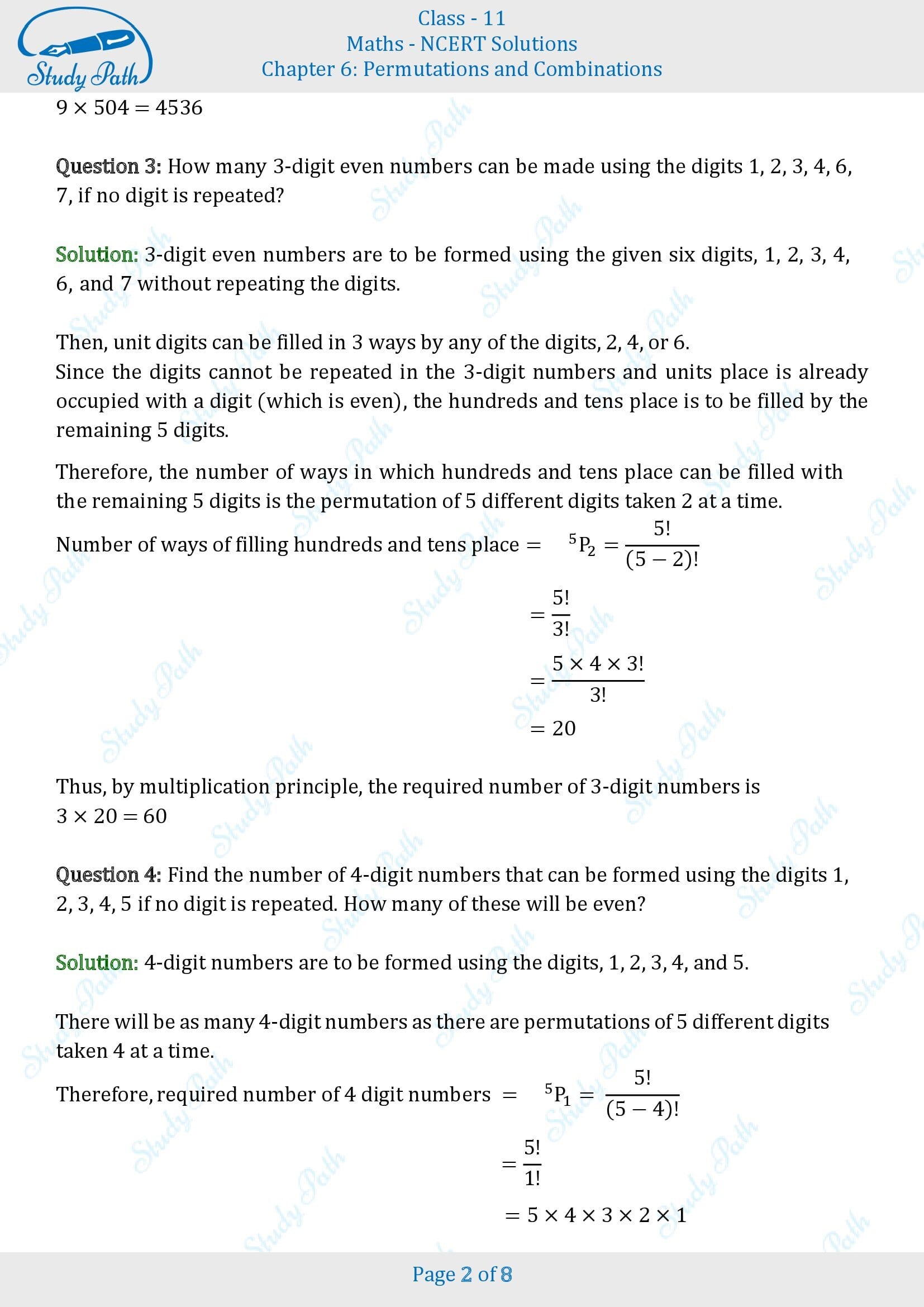 NCERT Solutions for Class 11 Maths Chapter 6 Permutations and Combinations Exercise 6.3 00002