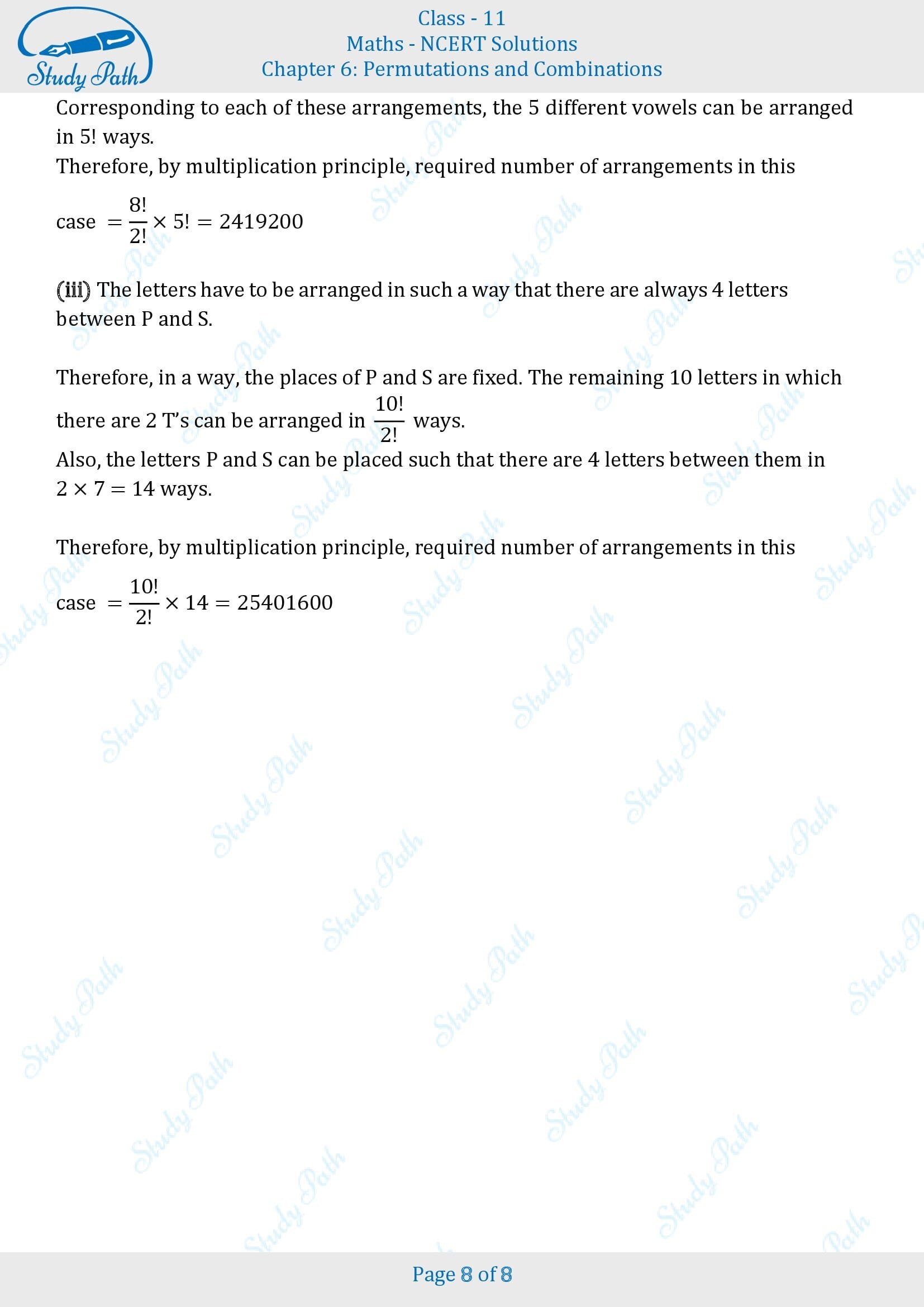 NCERT Solutions for Class 11 Maths Chapter 6 Permutations and Combinations Exercise 6.3 00008