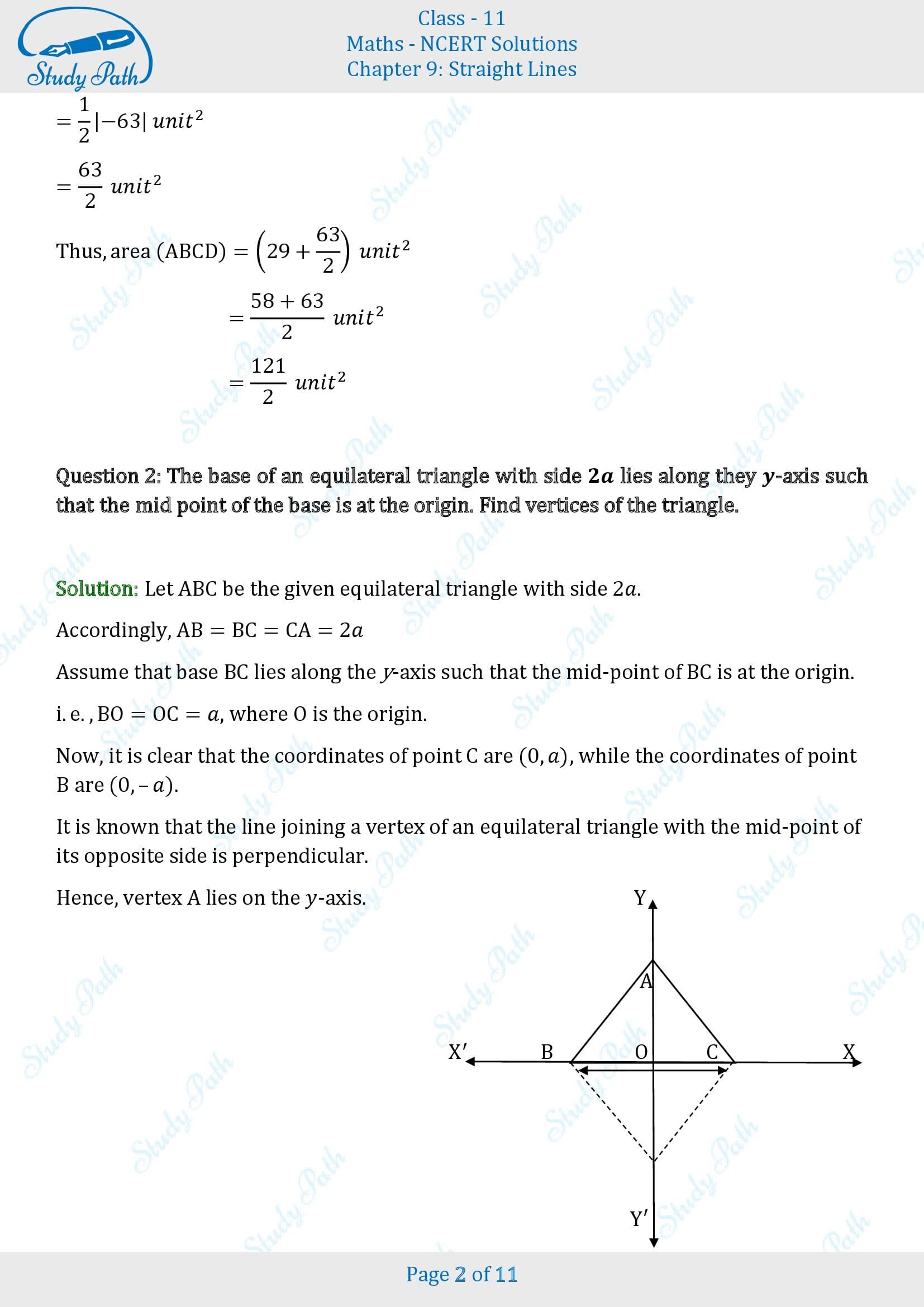 NCERT Solutions for Class 11 Maths Chapter 9 Straight Lines Exercise 9.1 00002