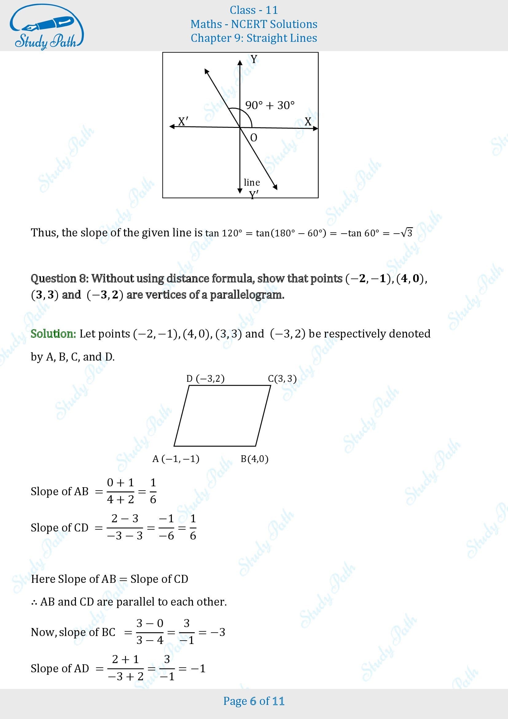 NCERT Solutions for Class 11 Maths Chapter 9 Straight Lines Exercise 9.1 00006