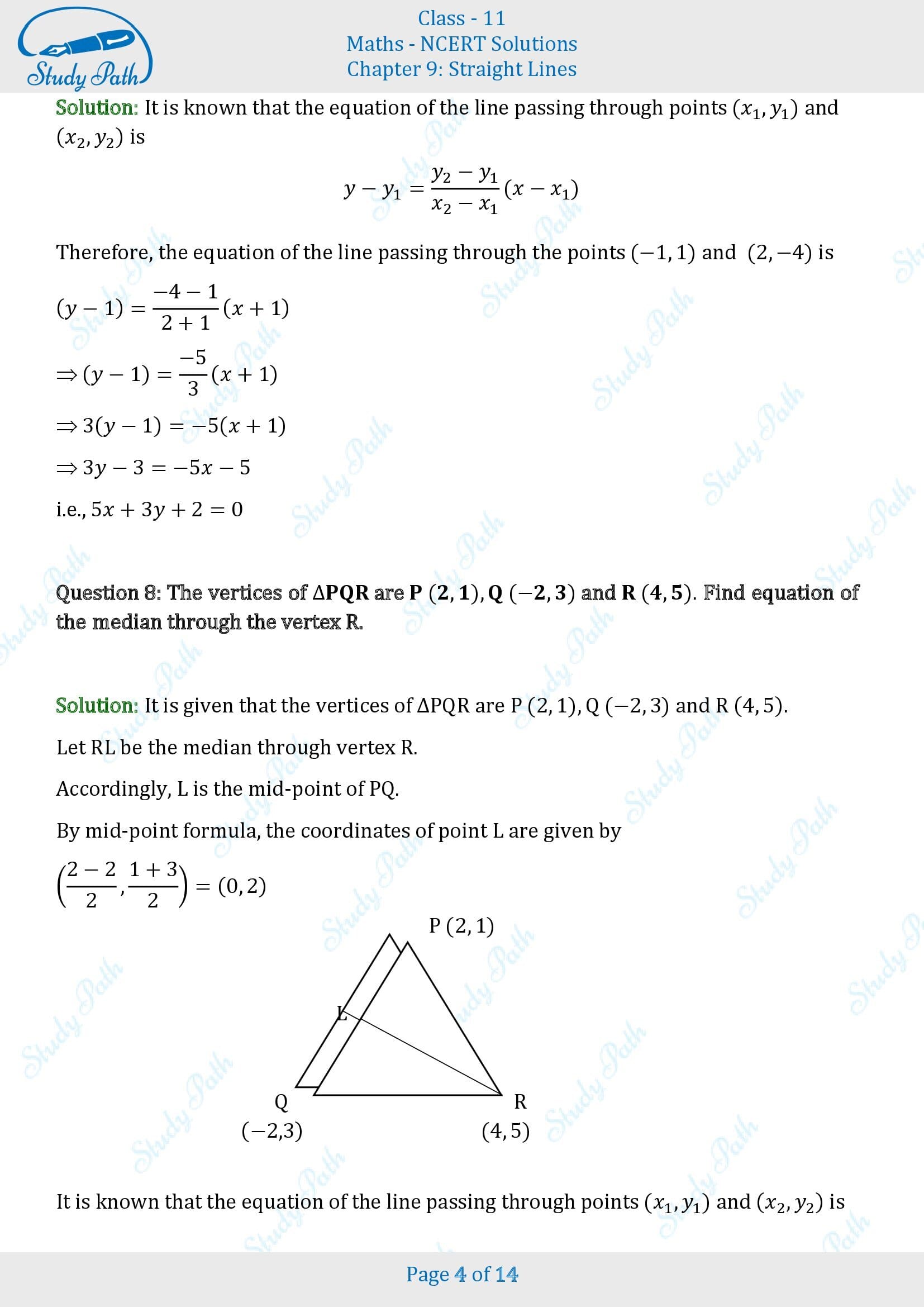 NCERT Solutions for Class 11 Maths Chapter 9 Straight Lines Exercise 9.2 00004