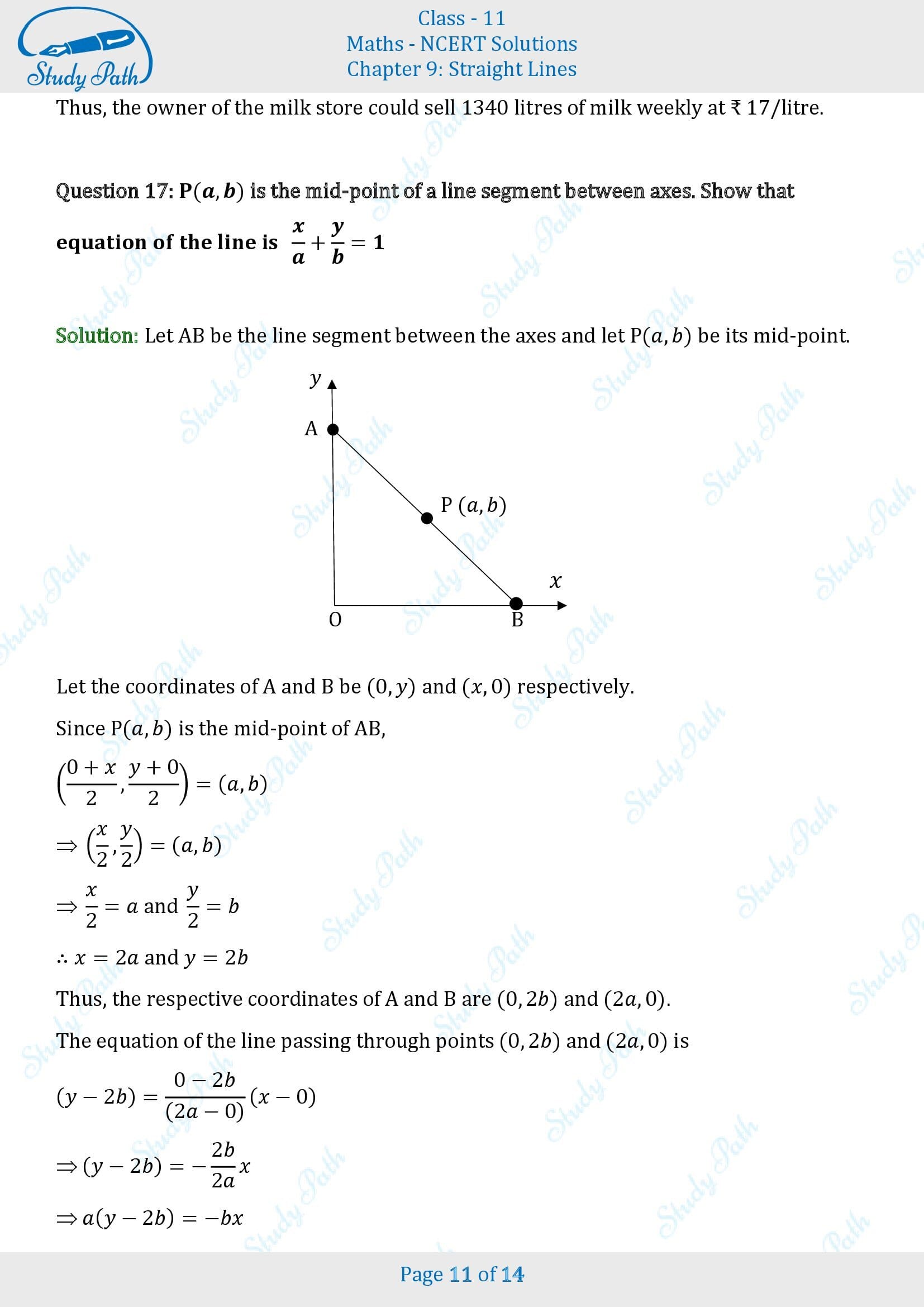 NCERT Solutions for Class 11 Maths Chapter 9 Straight Lines Exercise 9.2 00011