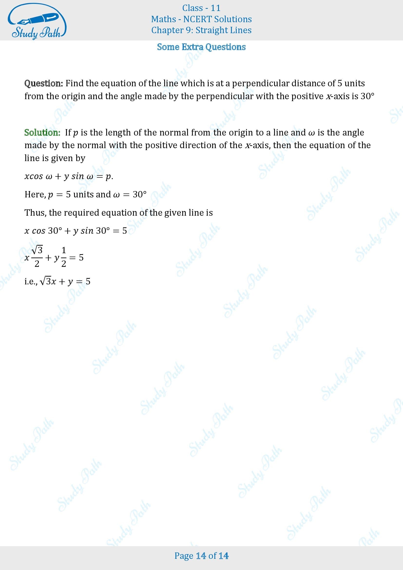 NCERT Solutions for Class 11 Maths Chapter 9 Straight Lines Exercise 9.2 00014