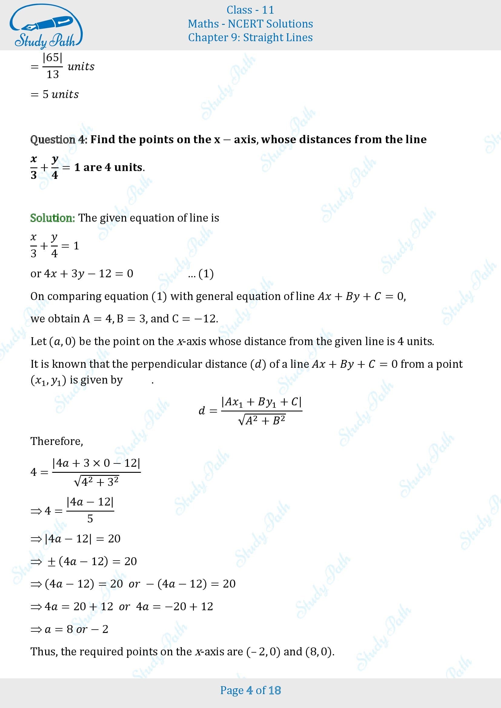 NCERT Solutions for Class 11 Maths Chapter 9 Straight Lines Exercise 9.3 00004