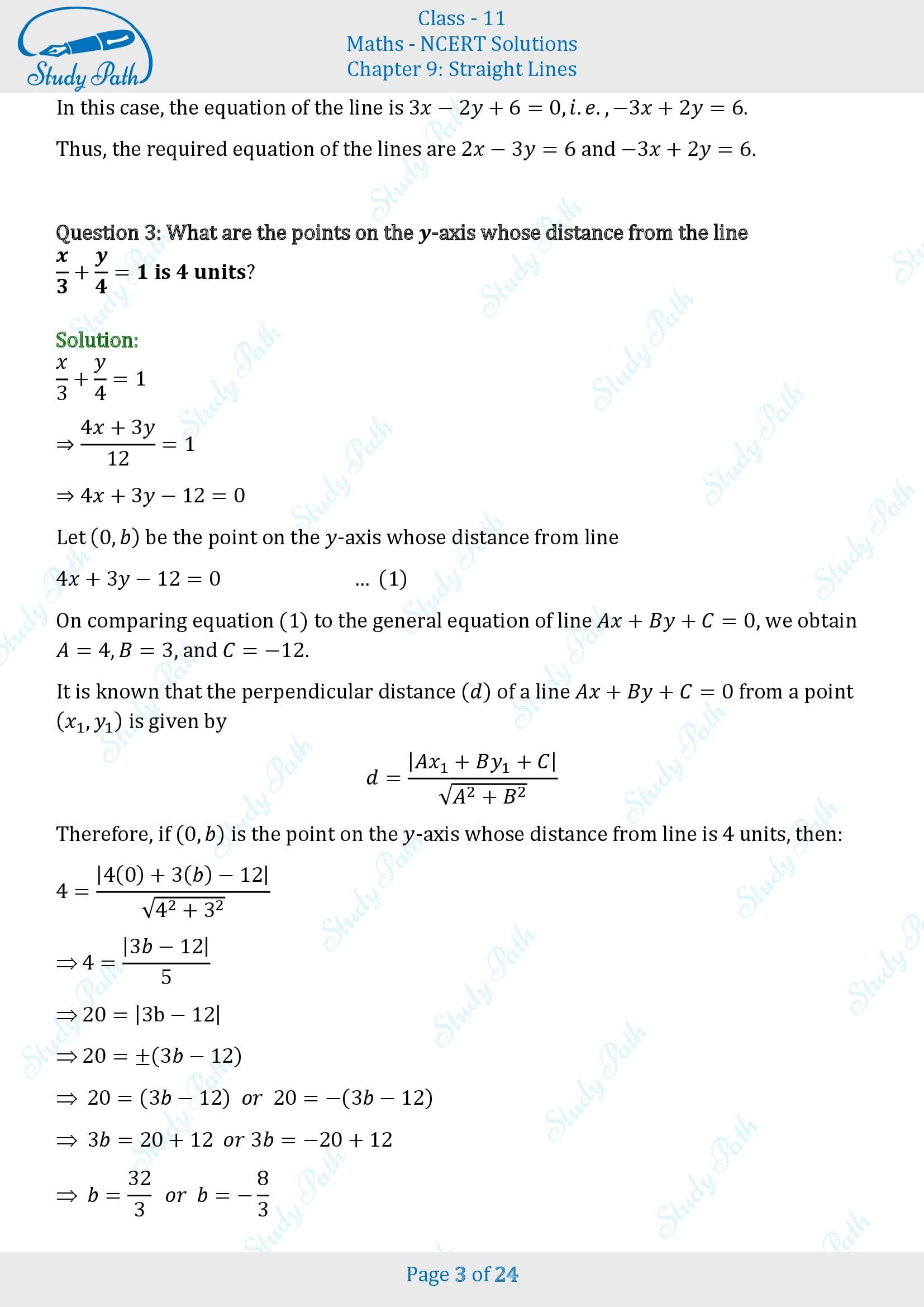 NCERT Solutions for Class 11 Maths Chapter 9 Straight Lines Miscellaneous 9 00003