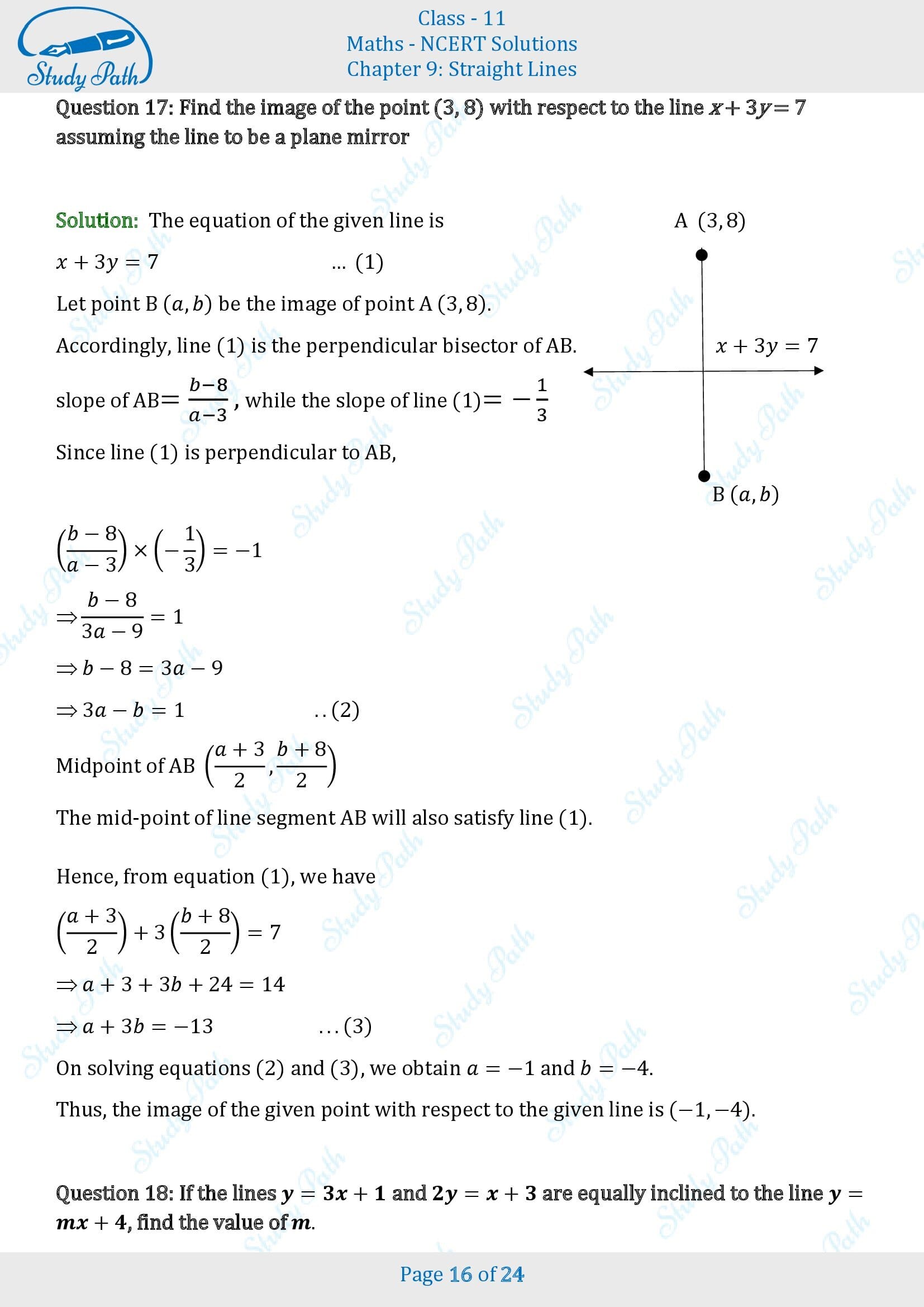 NCERT Solutions for Class 11 Maths Chapter 9 Straight Lines Miscellaneous 9 00016