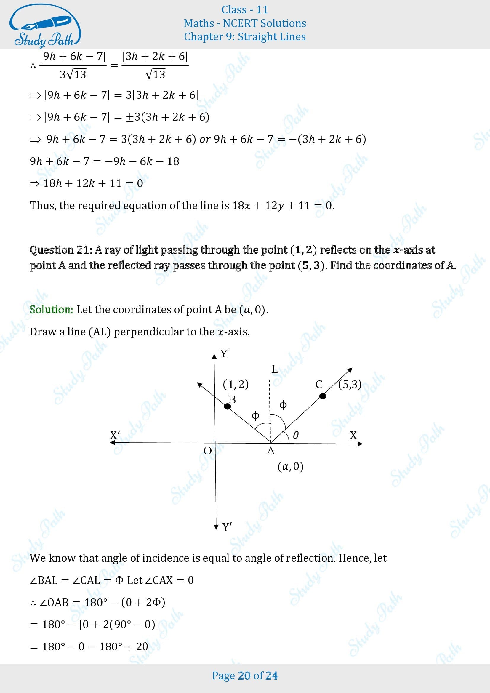 NCERT Solutions for Class 11 Maths Chapter 9 Straight Lines Miscellaneous 9 00020