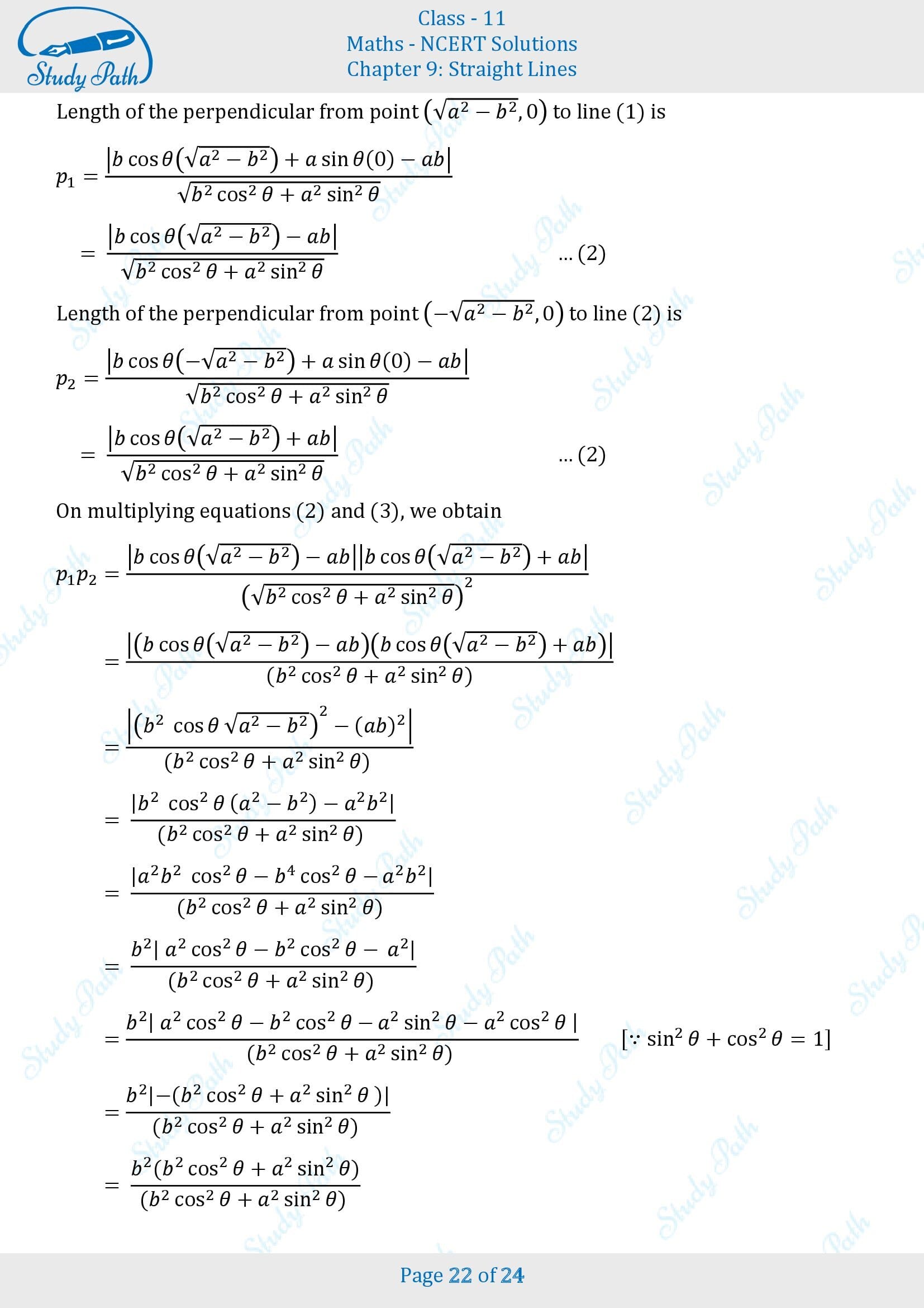 NCERT Solutions for Class 11 Maths Chapter 9 Straight Lines Miscellaneous 9 00022