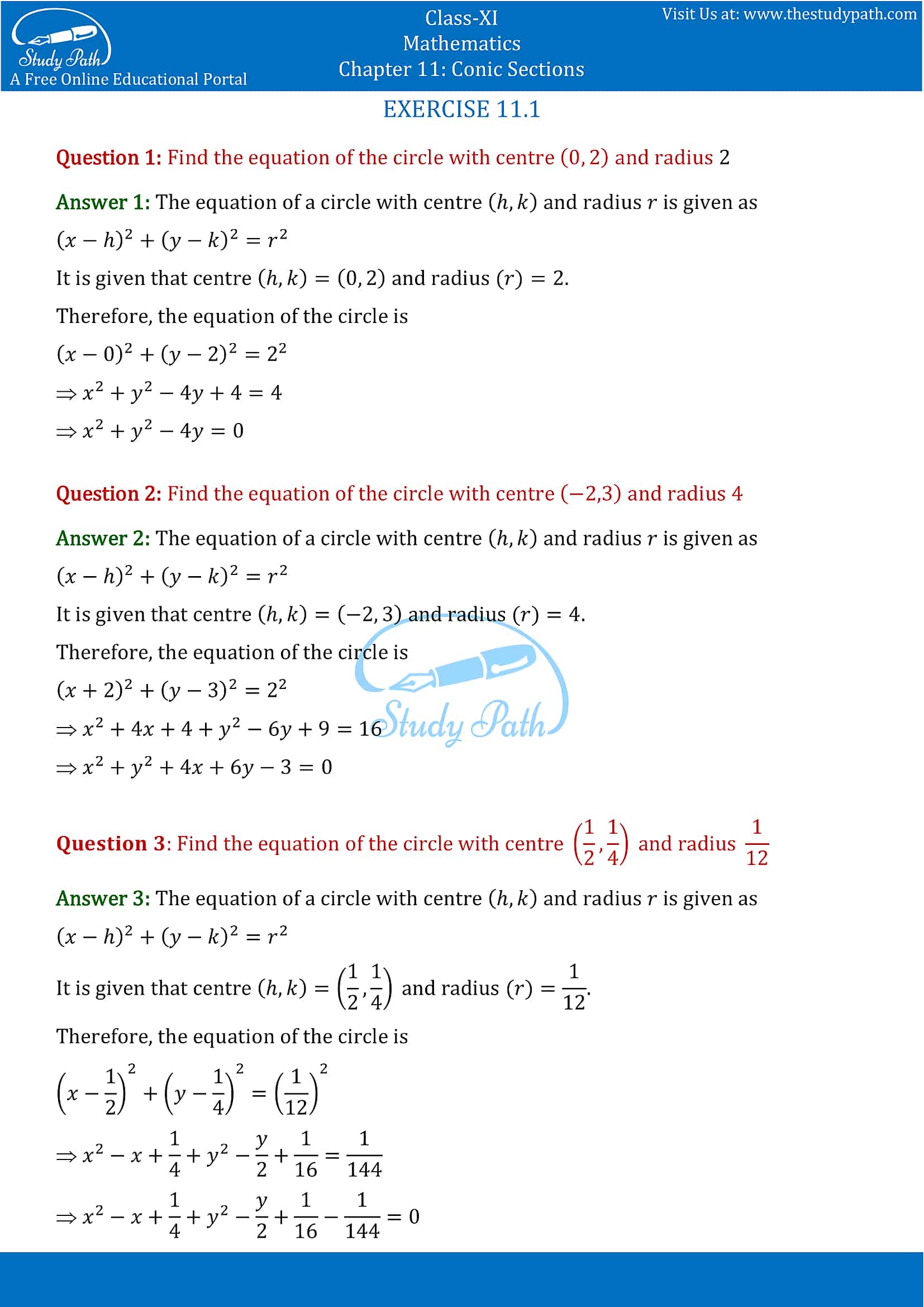 Conic Sections Class 11 Images Conic Section Ellipse Class 11 Notes 