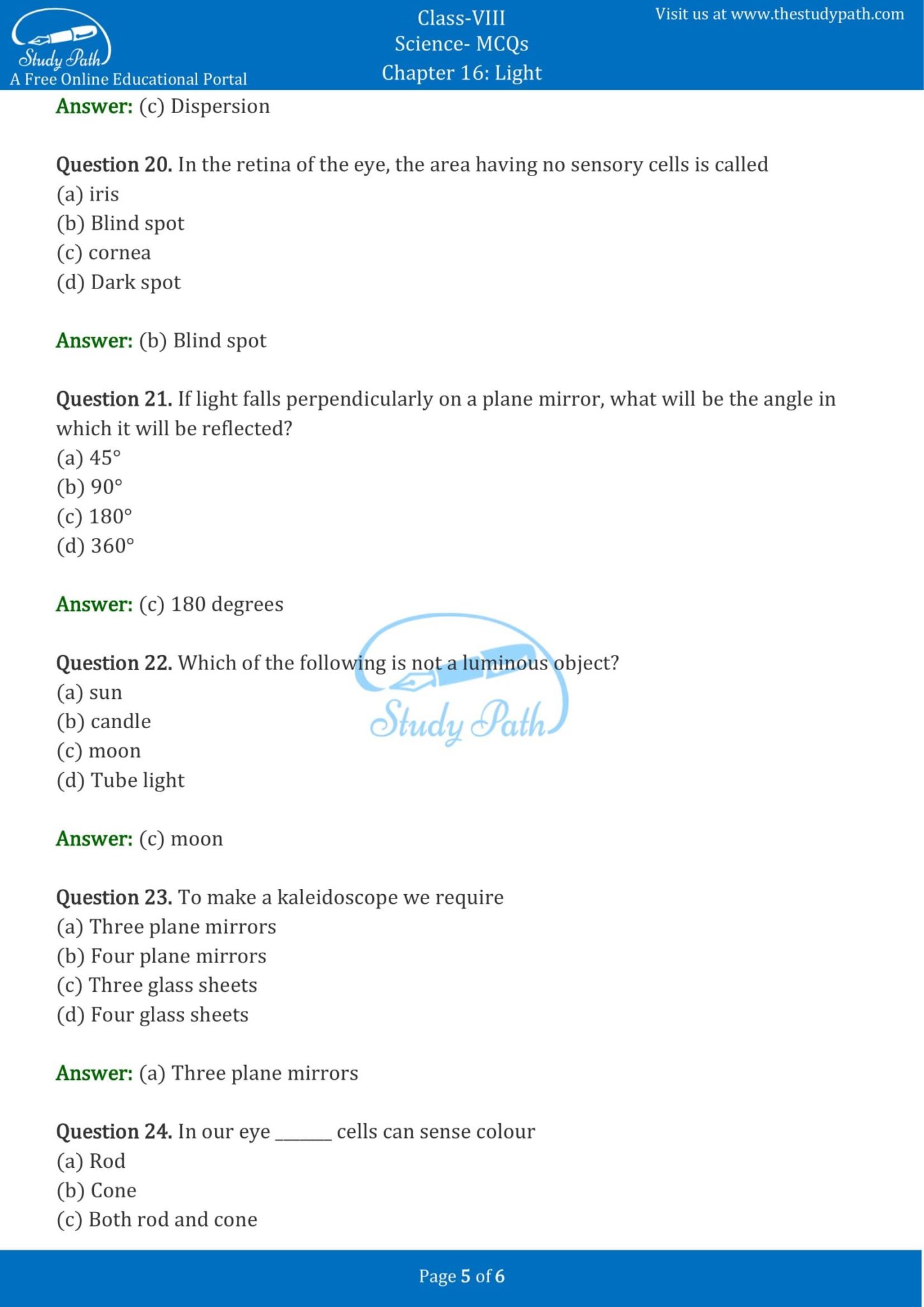 chapter 11 class 8 science mcq