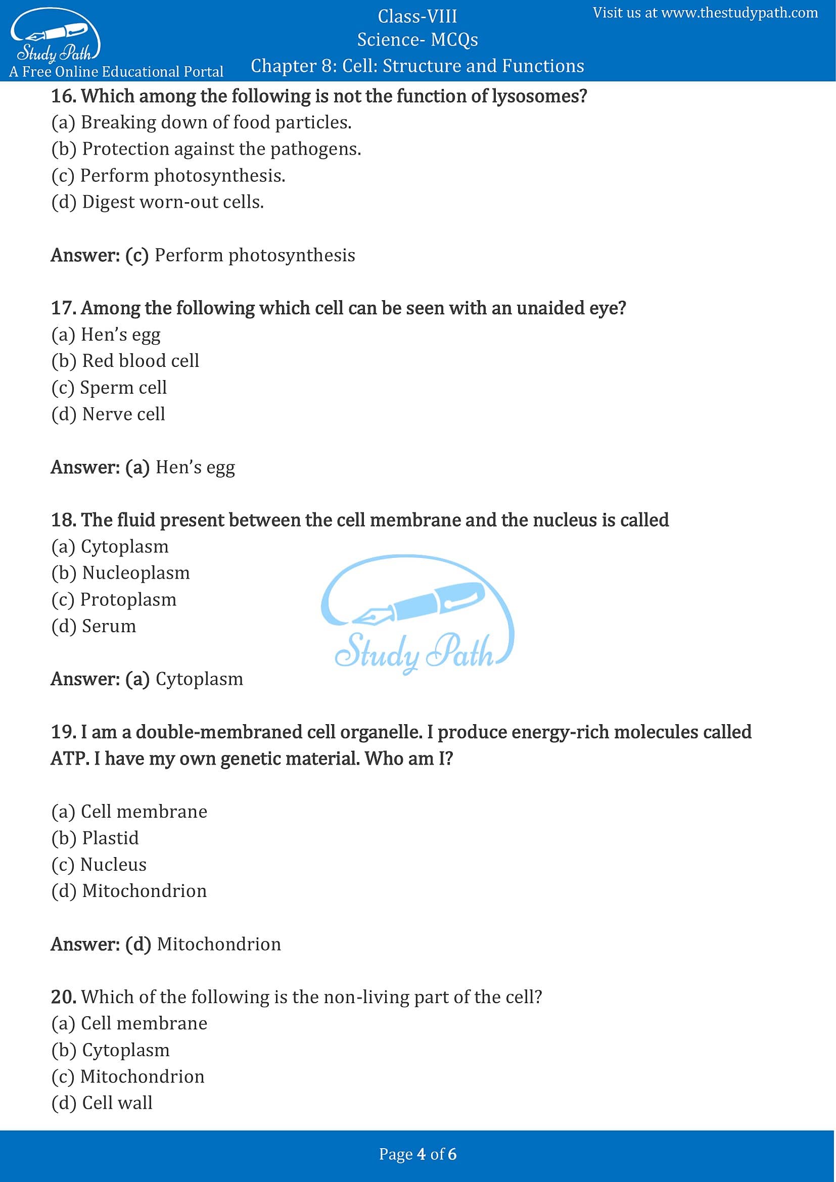 Cbse Papers Questions Answers Mcq Class Ch Cell My XXX Hot Girl