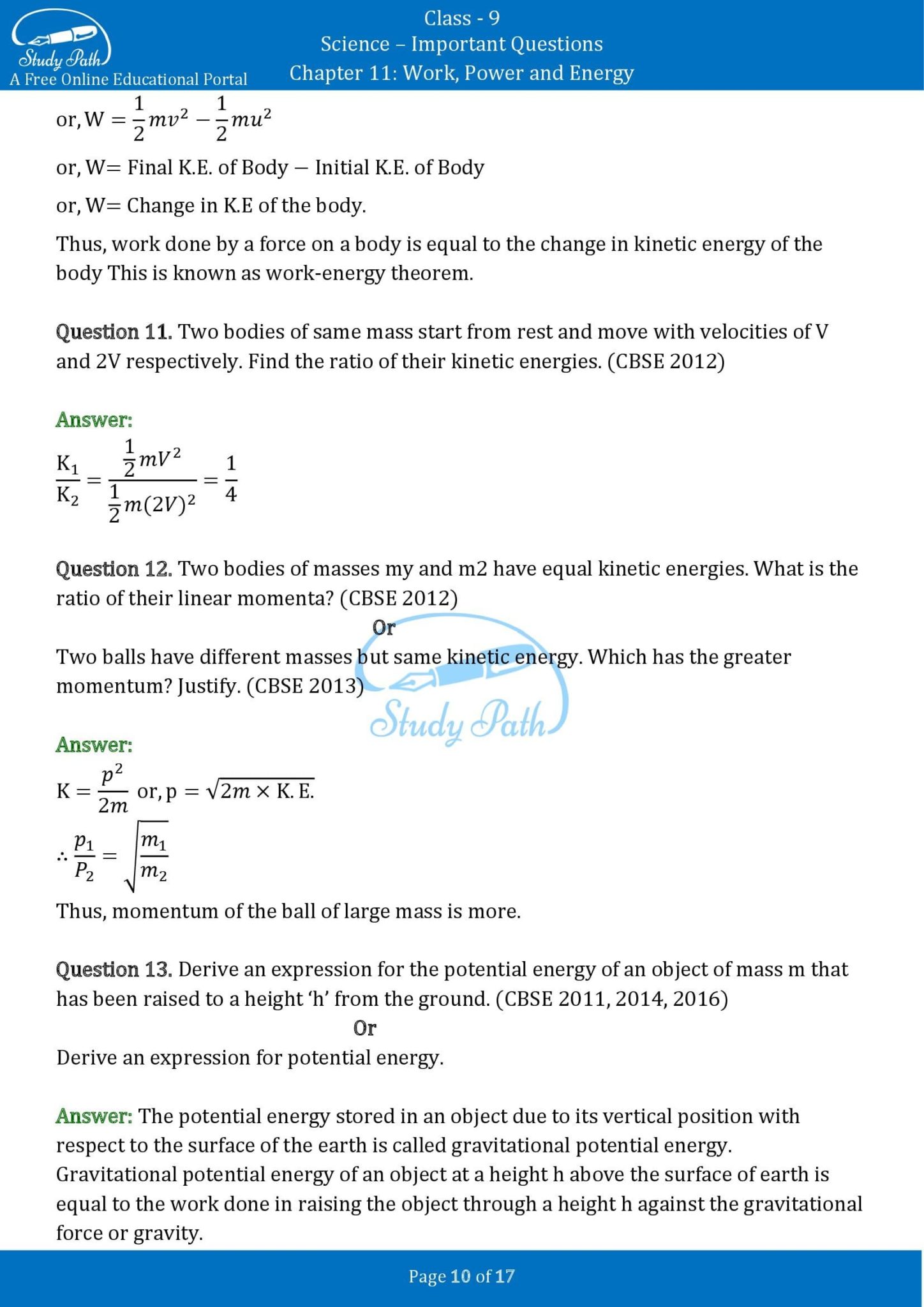 case study questions class 9 science chapter 11