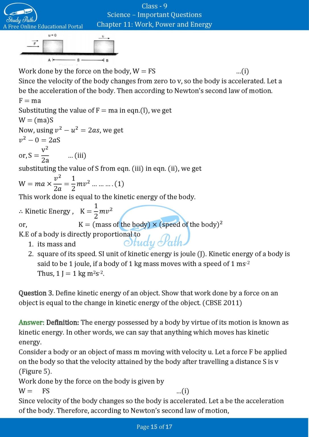 case study class 9 science work and energy