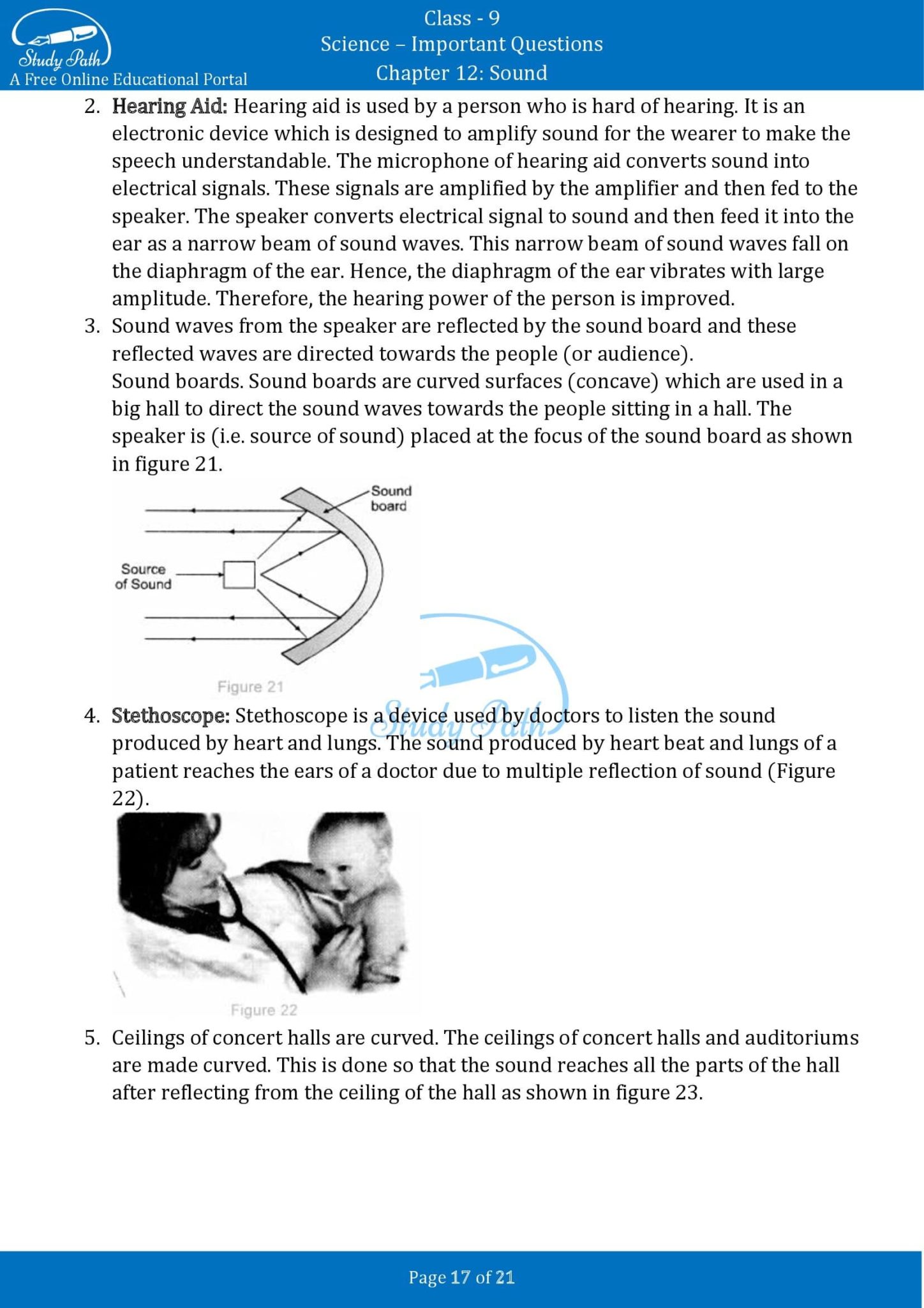 case study questions on sound class 9