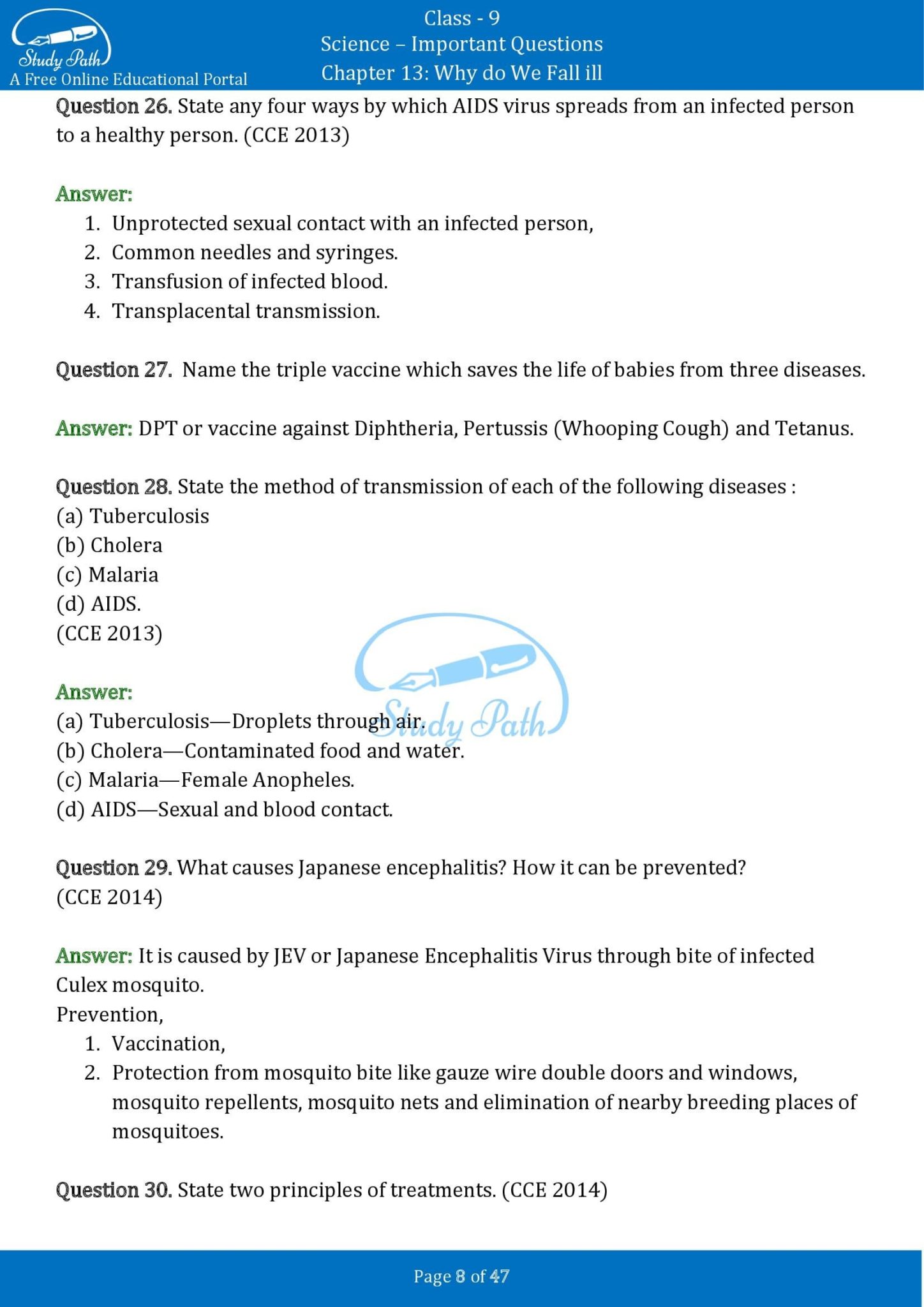 case study questions class 9 science chapter 13