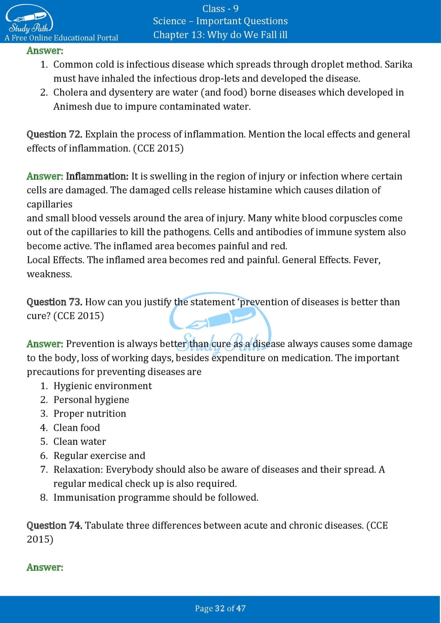 case study questions class 9 science chapter 13