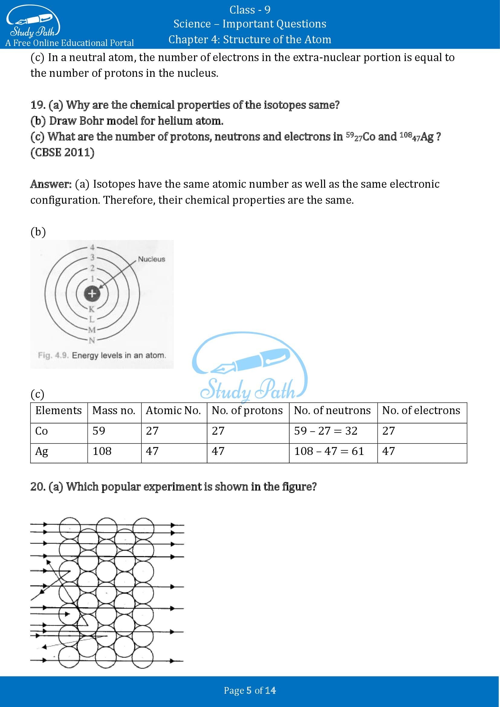 case study questions based on atoms and molecules class 9