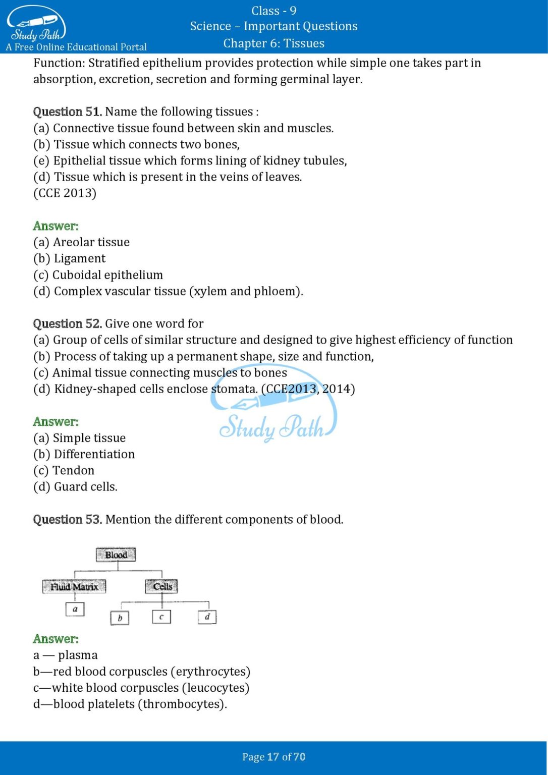 case study questions class 9 science chapter 6