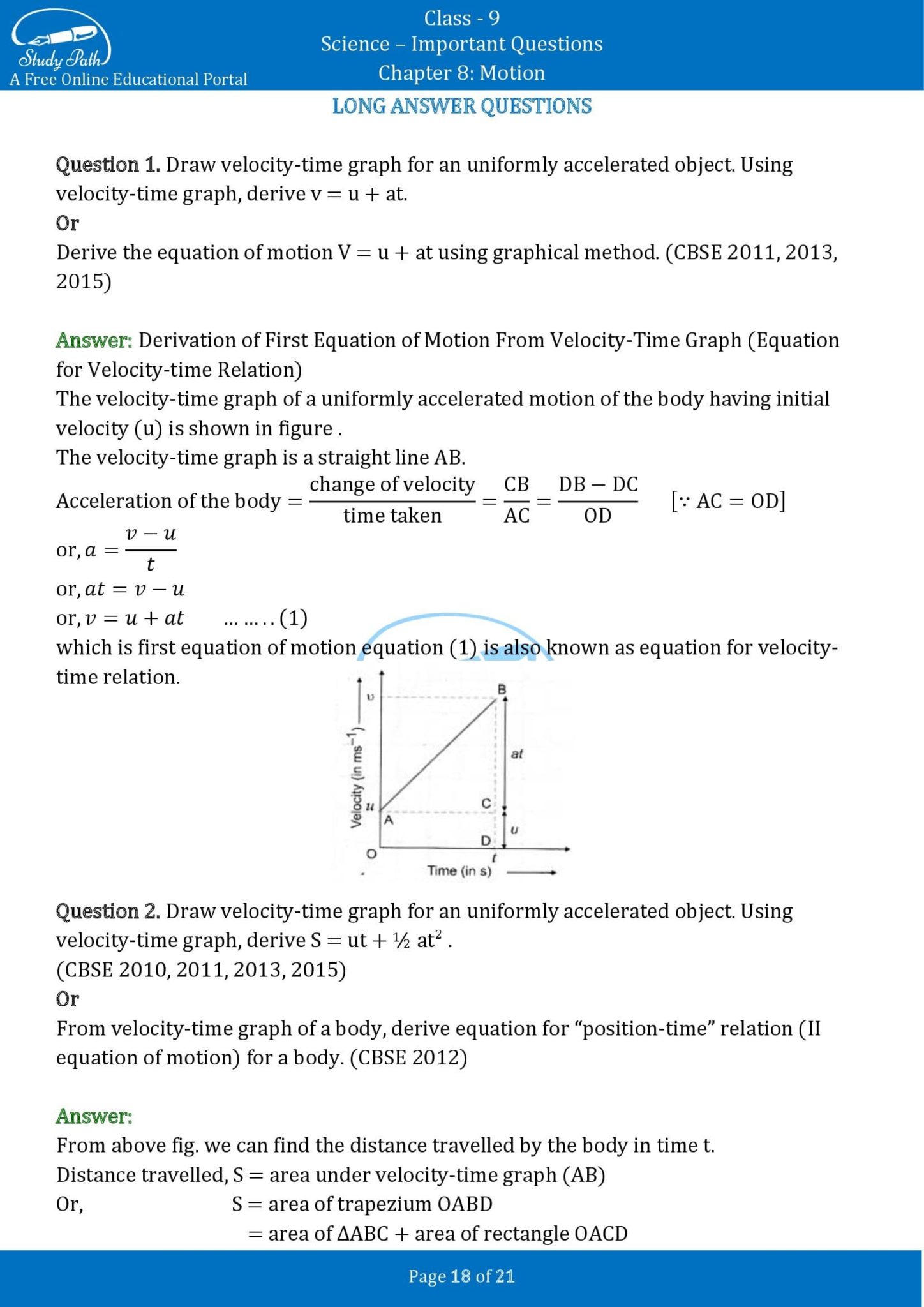 case study questions from motion class 9