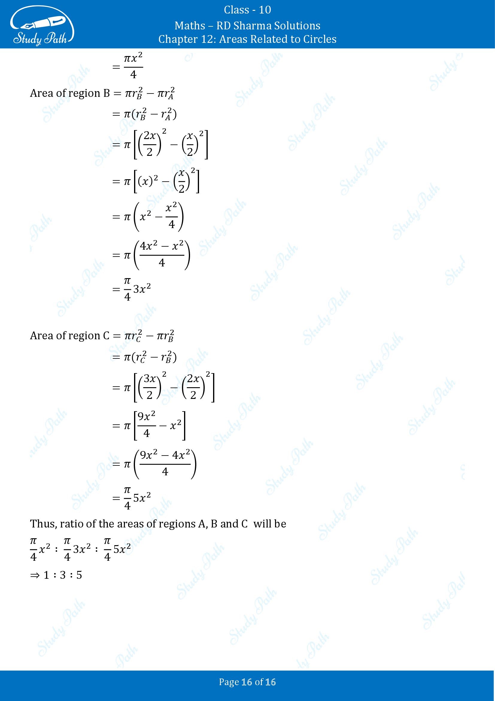 RD Sharma Solutions Class 10 Chapter 12 Areas Related to Circles Exercise 12.1 00016